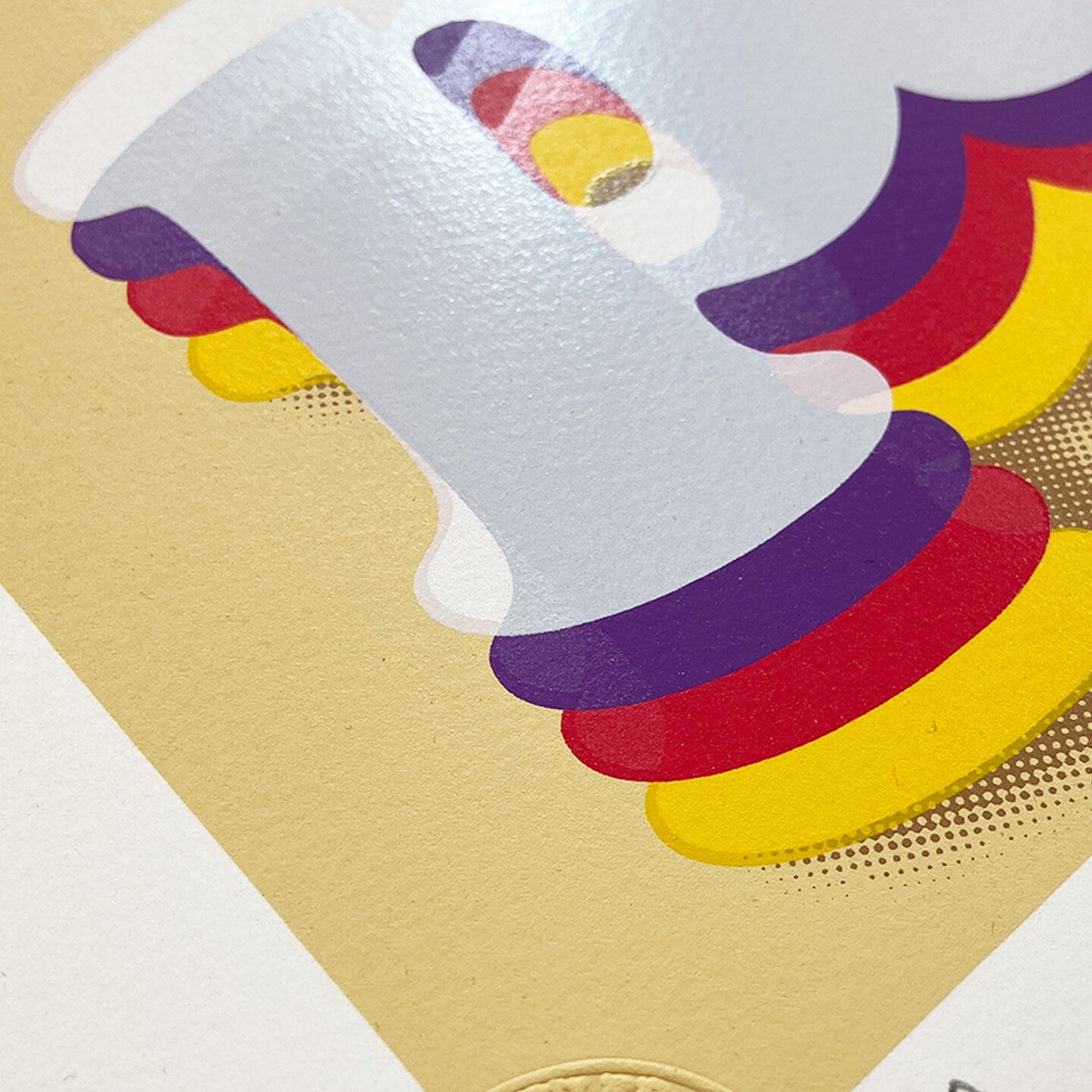 Paradise Cream Hand Pulled Screenprint