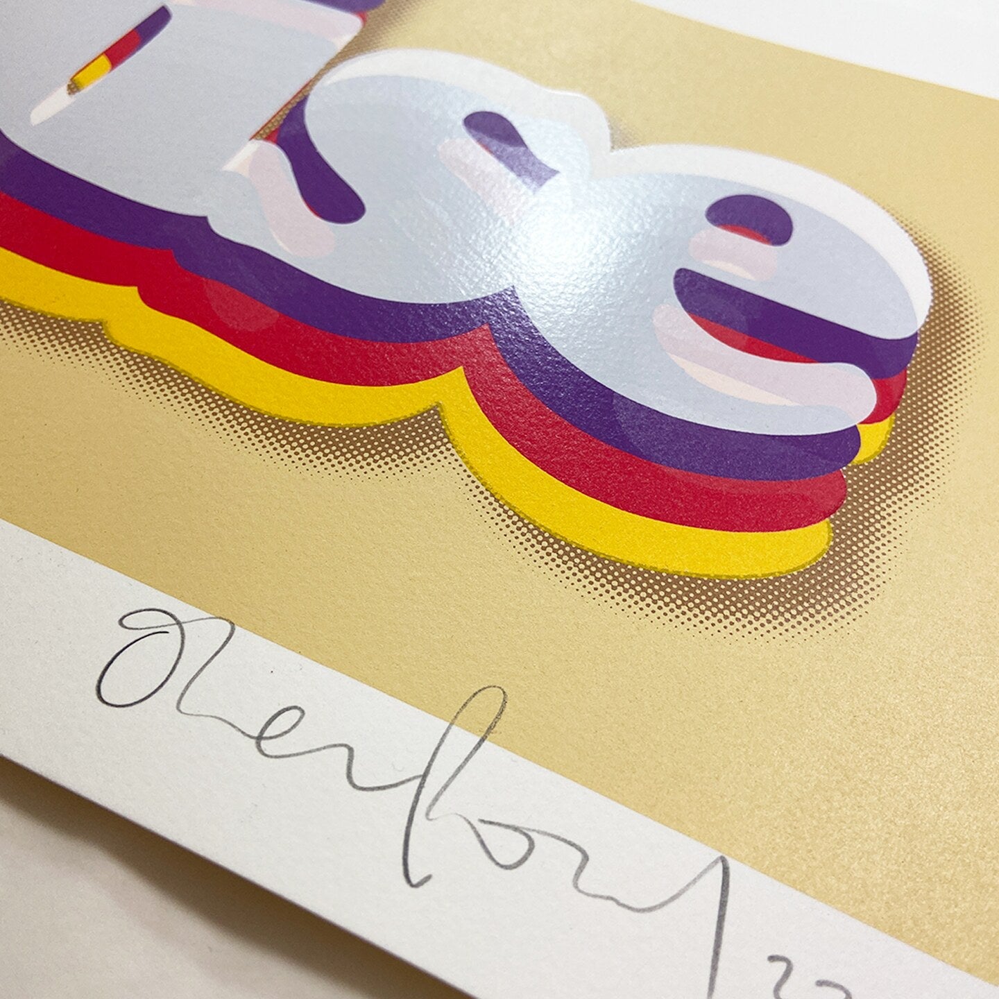 Paradise Cream Hand Pulled Screenprint