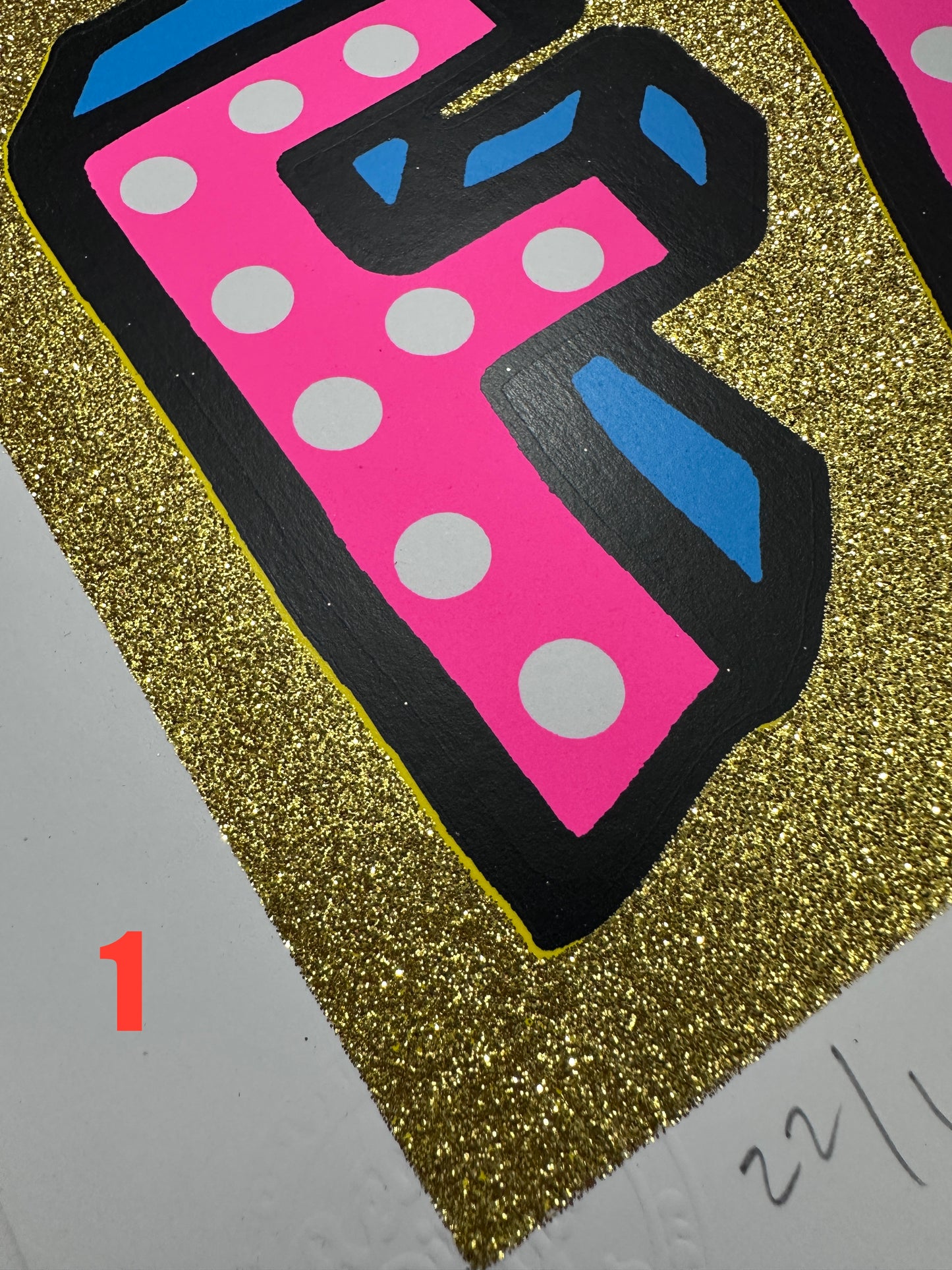We Are Family Glitter Gold Handpulled Screenprint