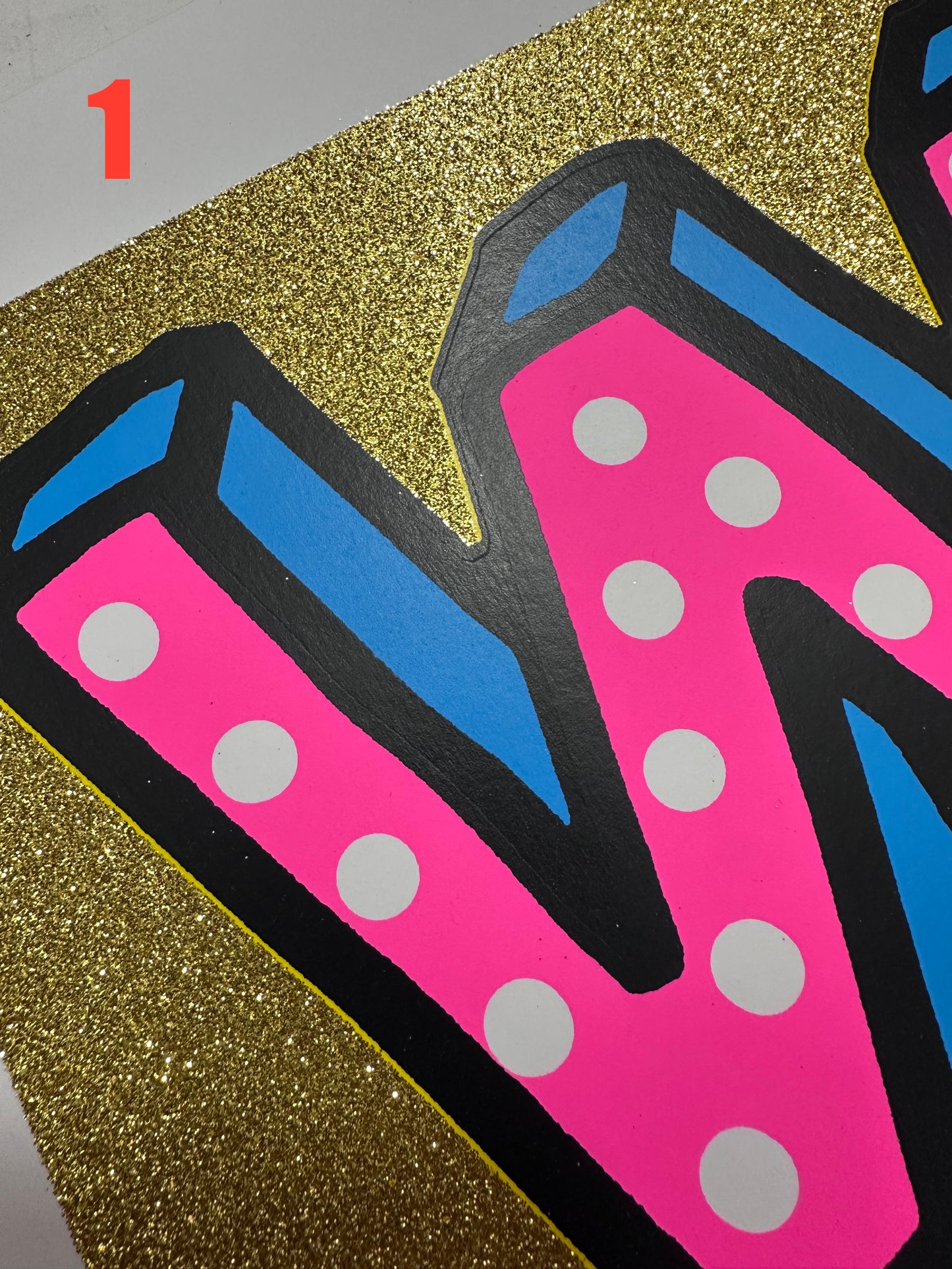 We Are Family Glitter Gold Handpulled Screenprint