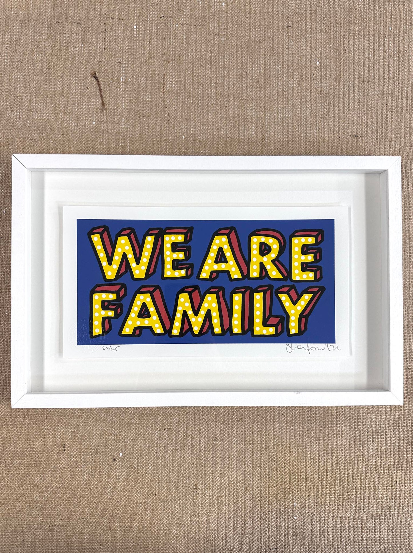 WE ARE FAMILY BLUE (FRAMED)
