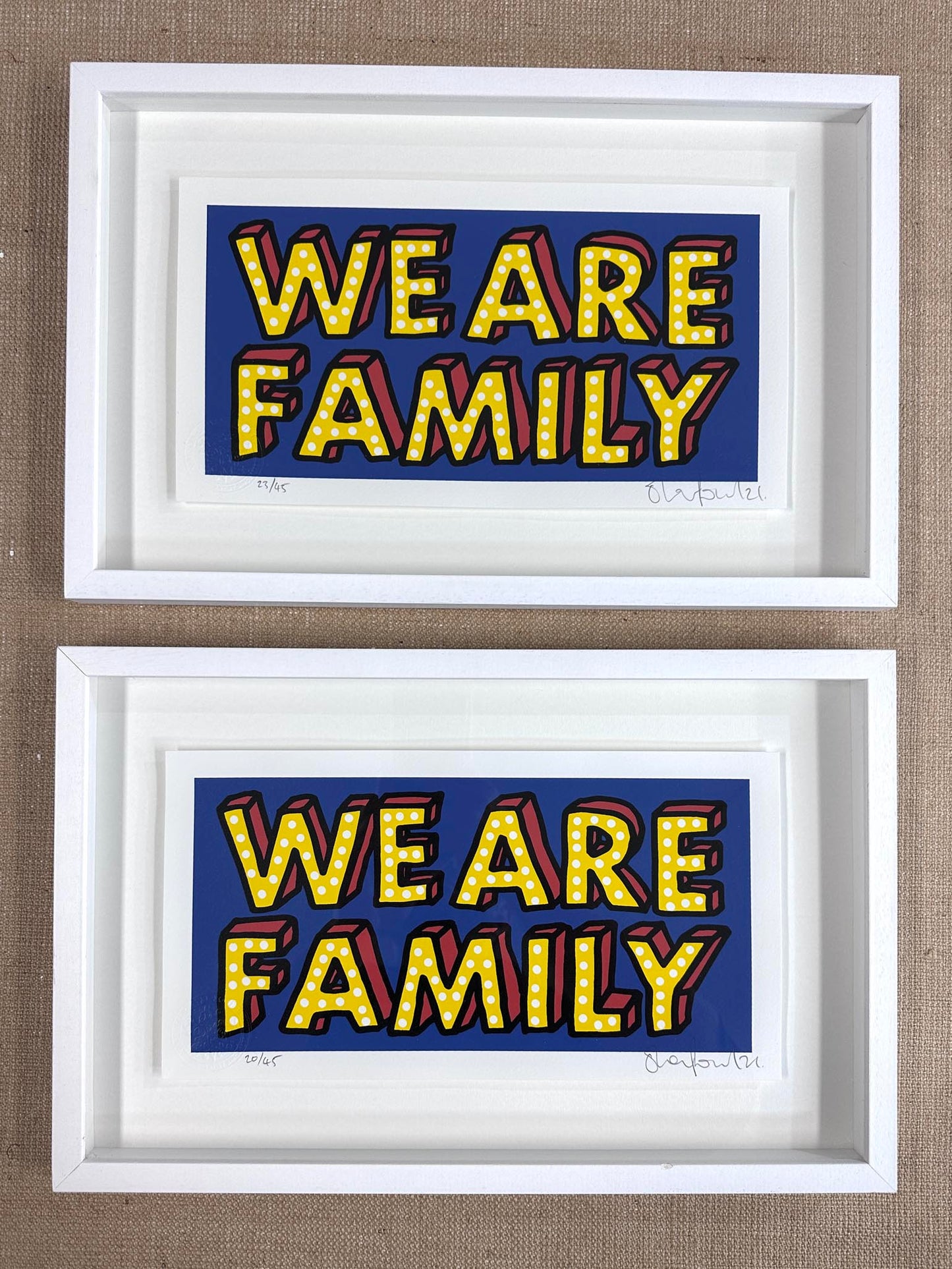 WE ARE FAMILY BLUE (FRAMED)