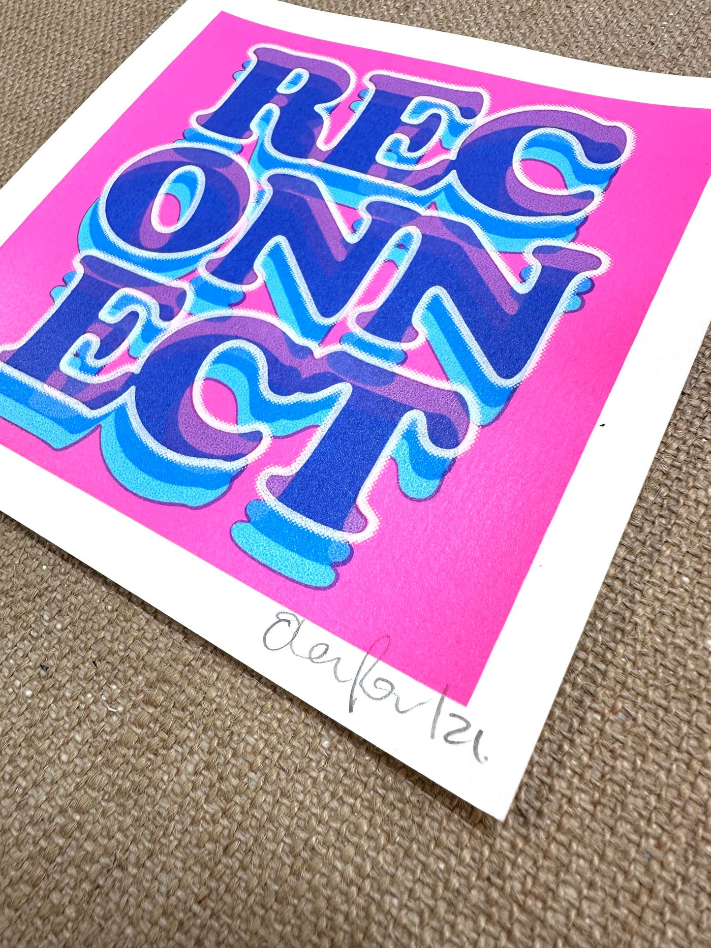 Reconnect Mini Hand Pulled Screenprint