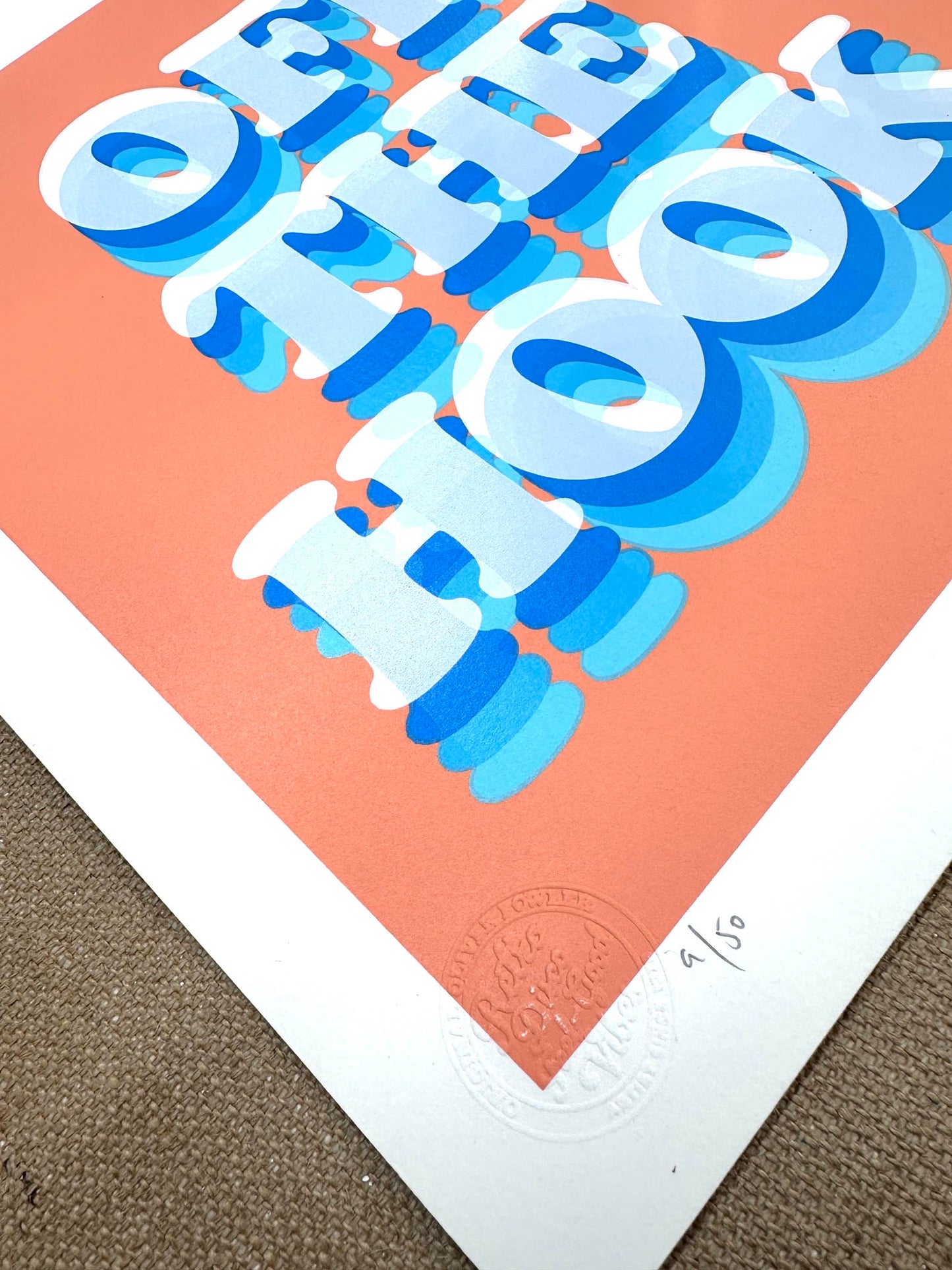 Off The Hook Hand Pulled Screenprint