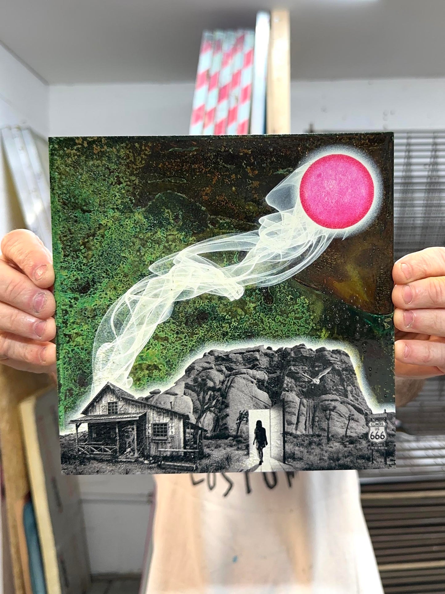 666 Square / Oxidised Original Artwork