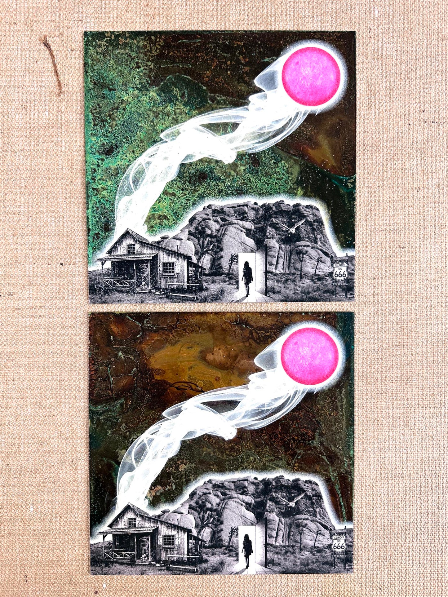 666 Square / Oxidised Original Artwork