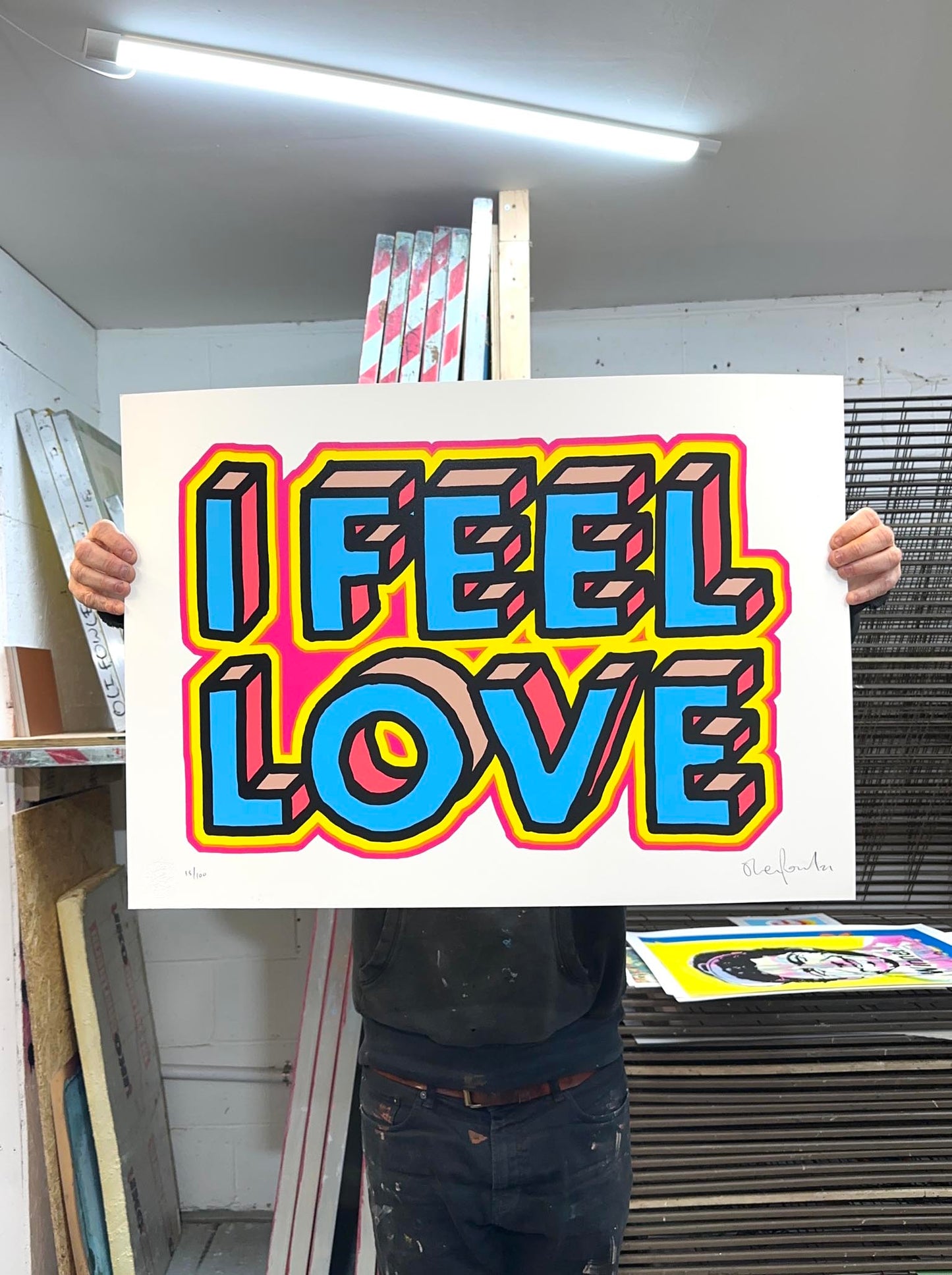 I Feel Love Hand pulled screenprint