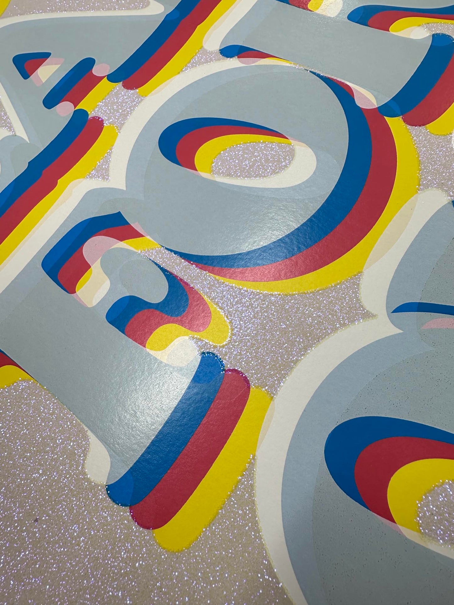 Ready For Love White Iridescent Screenprint