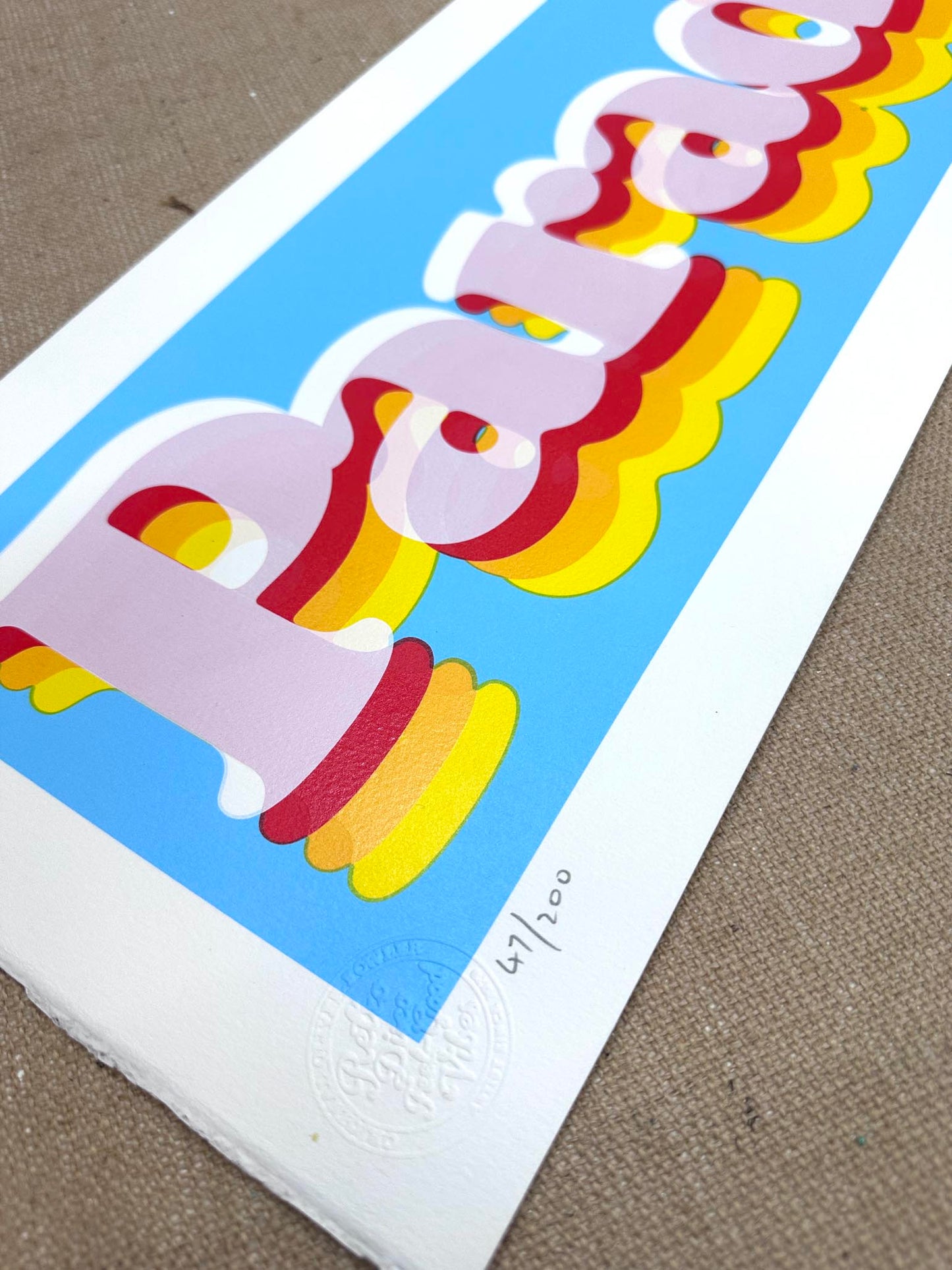 Paradise Blue Handpulled screenprint