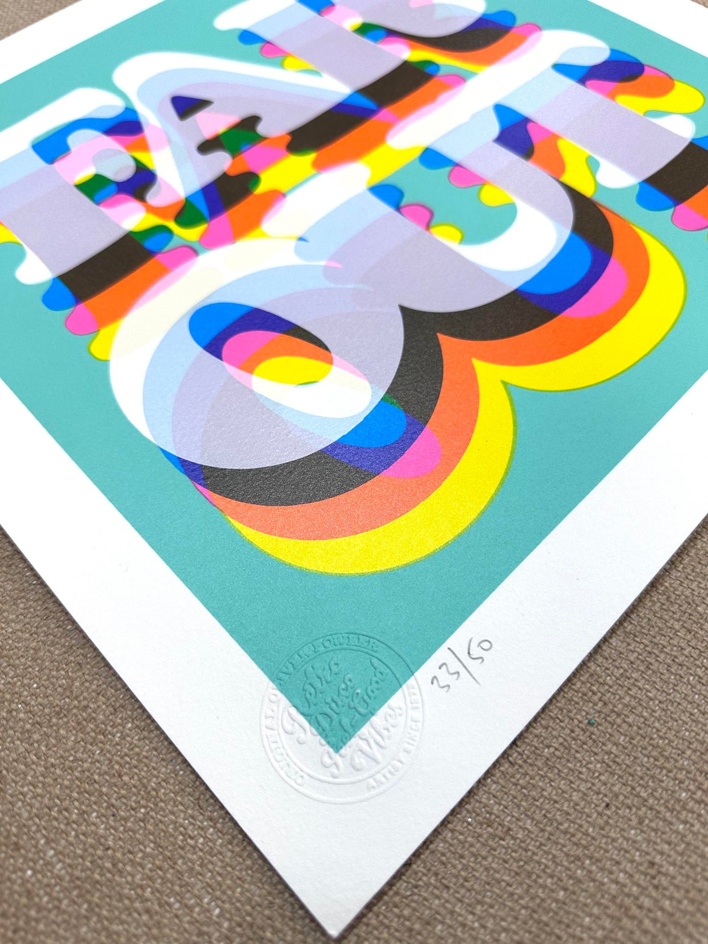 Far Out - Limited Edition Typography Screenprint