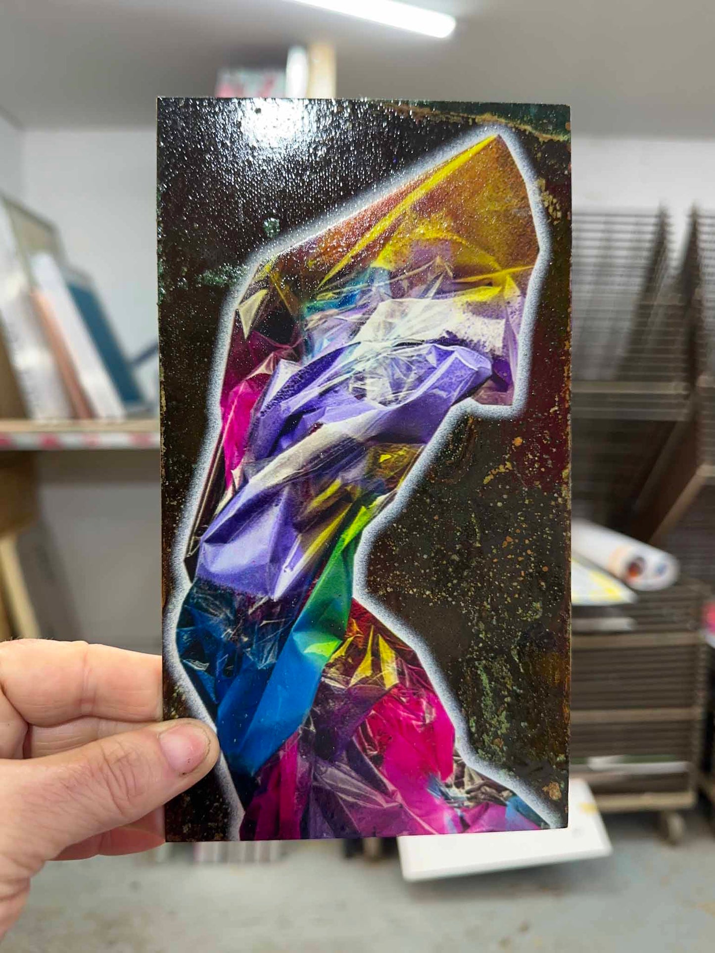 Lean Rectangle Original Oxidised Artwork