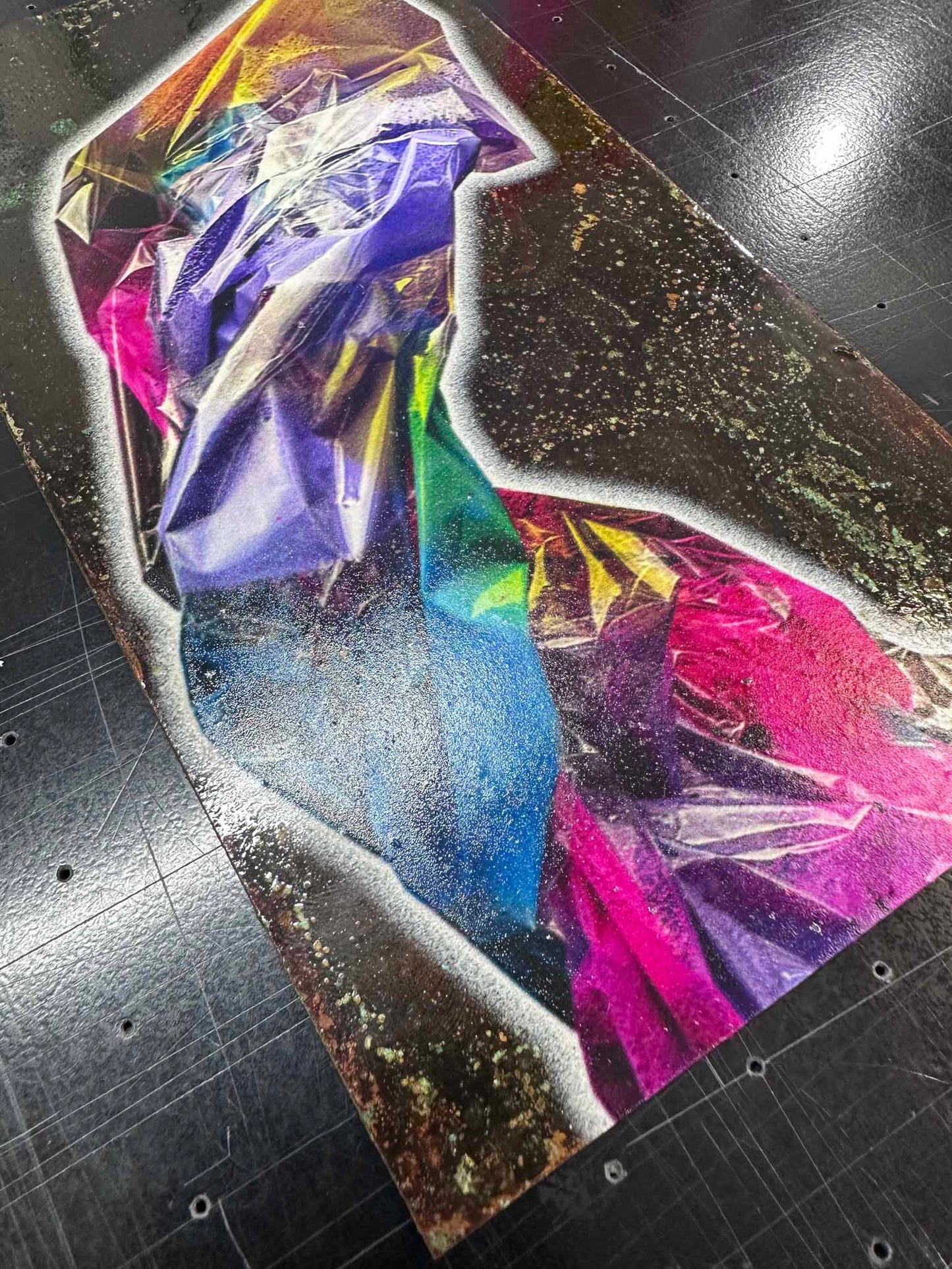 Lean Rectangle Original Oxidised Artwork