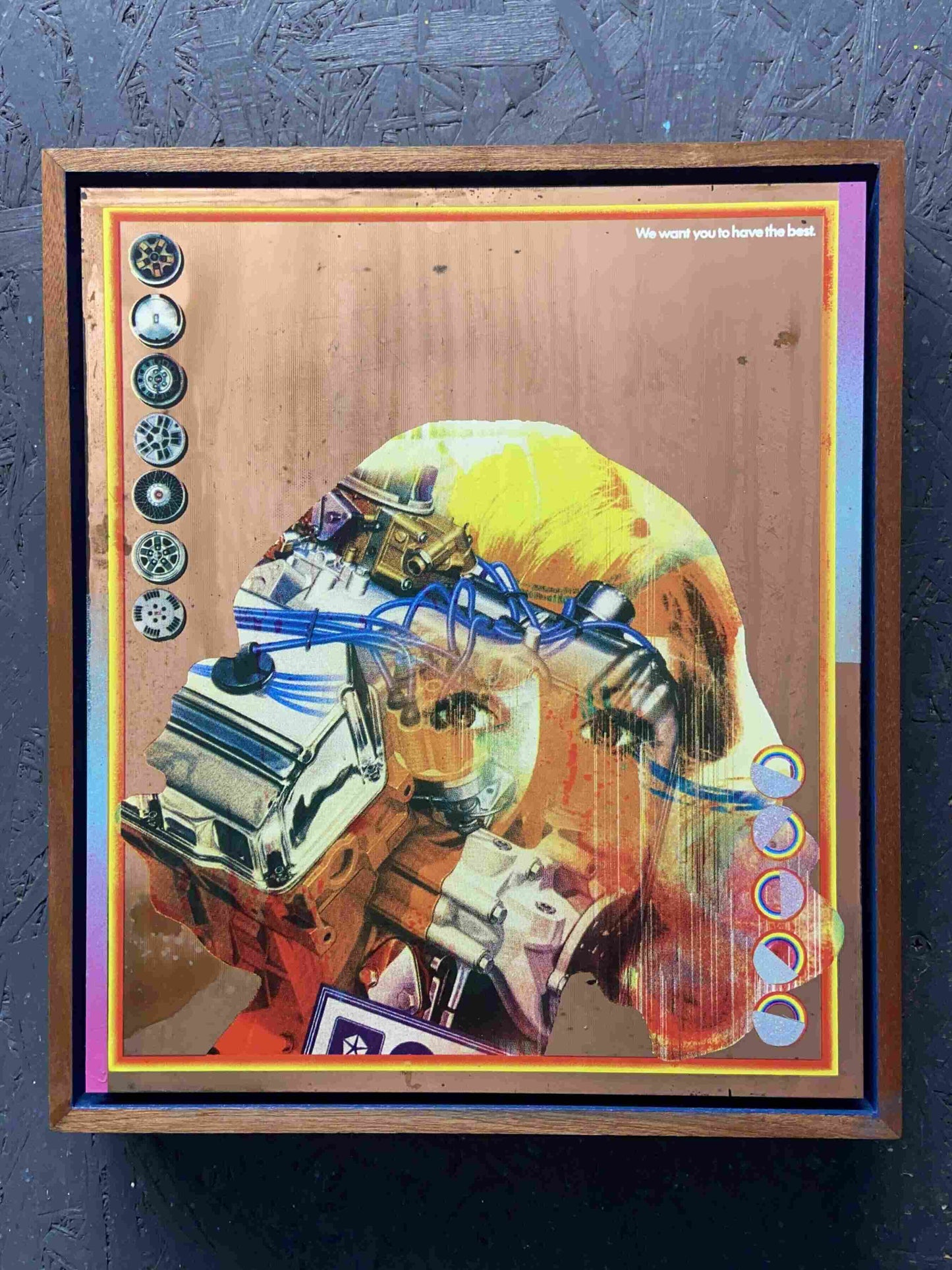 "Remember Me" Oxidised Copper Screenprinted Artwork E