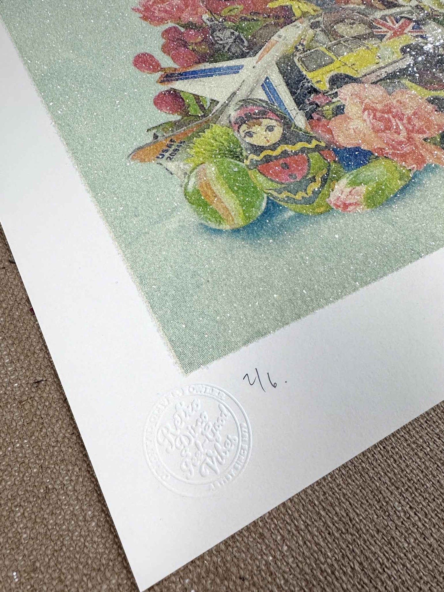 NEVRDULL Hand Pulled Diamond Dust Screen Print