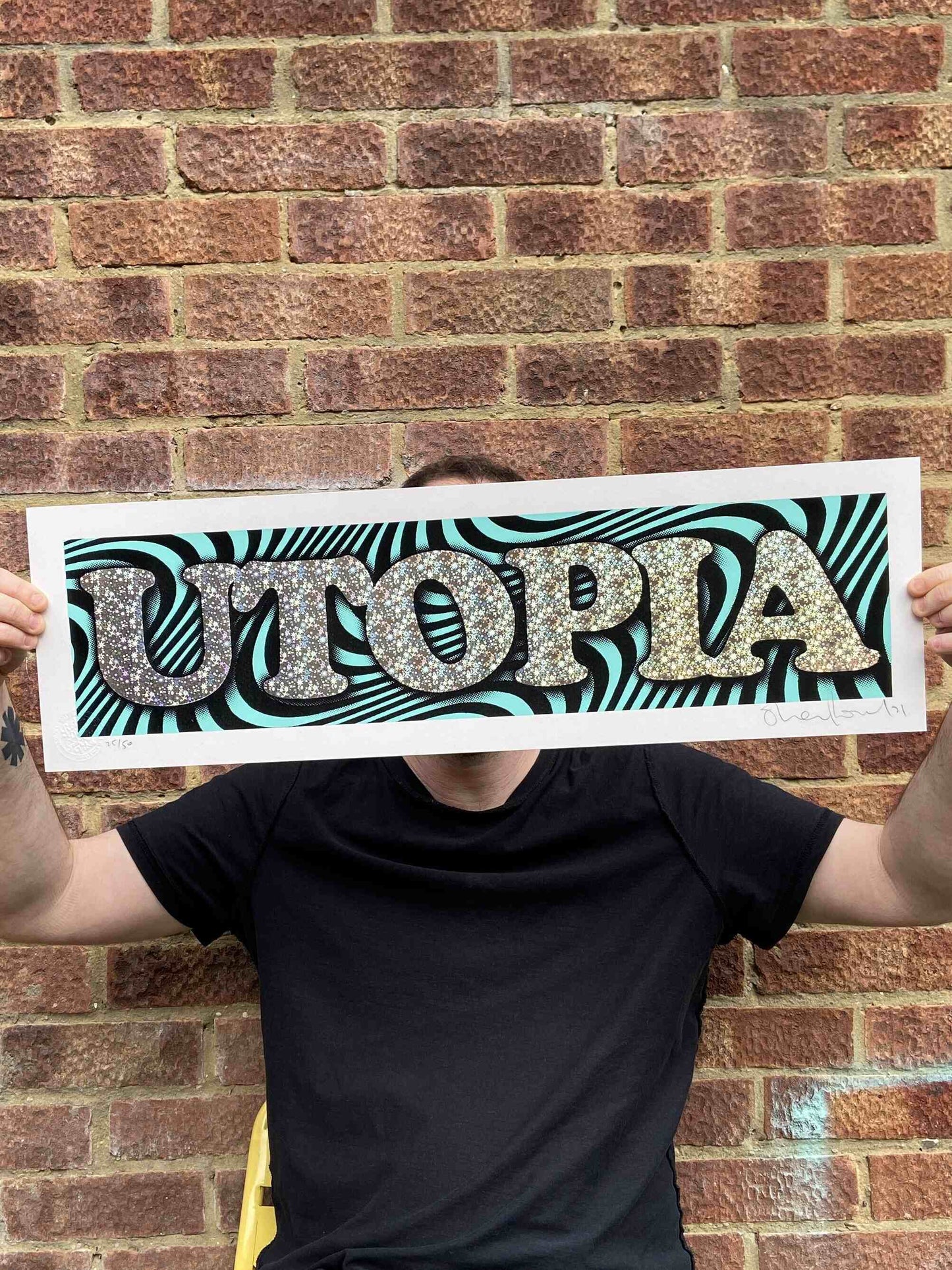 UTOPIA Hand Pulled Screenprint With Hot Foil Stamp