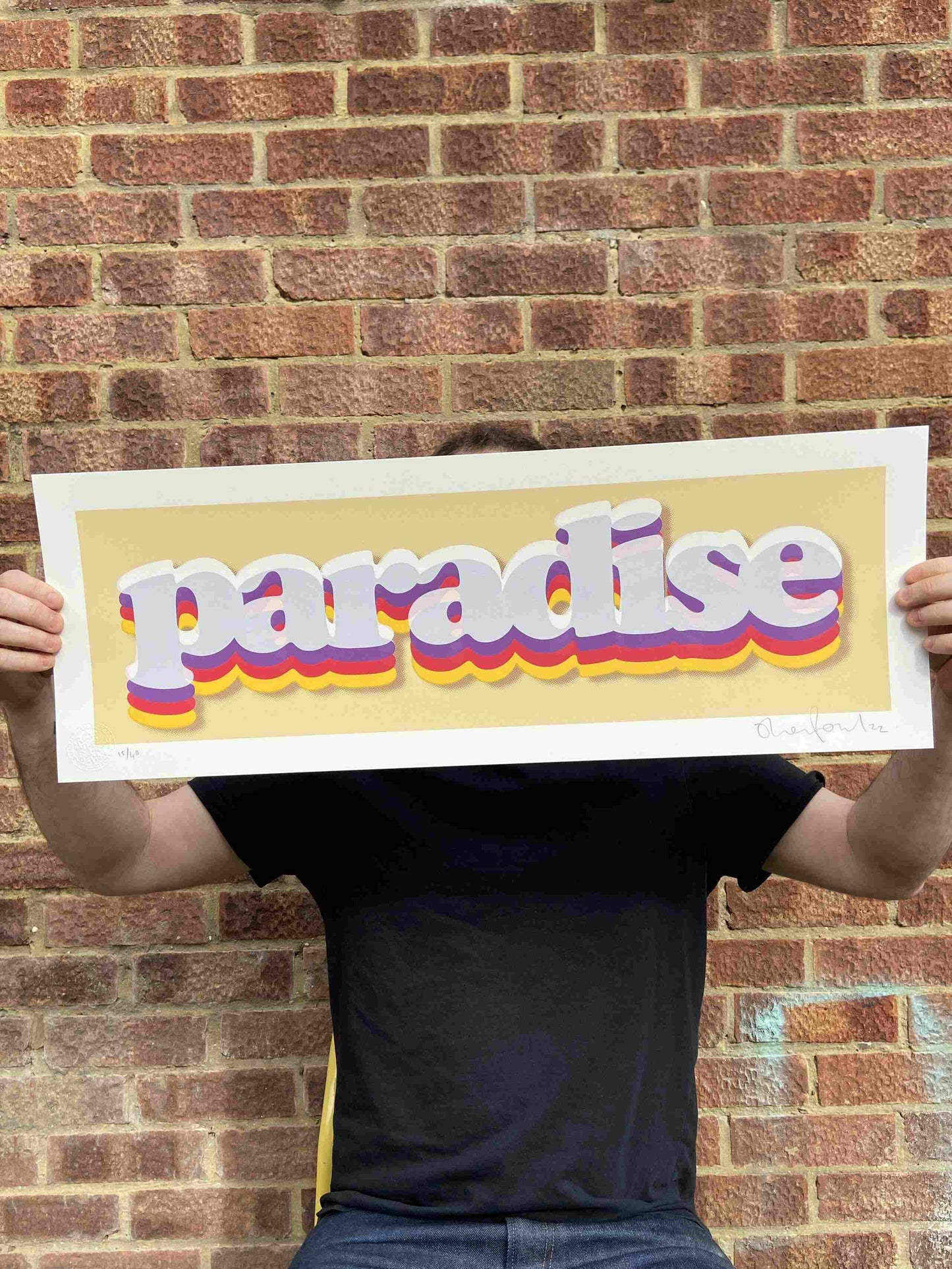 Paradise Cream Hand Pulled Screenprint
