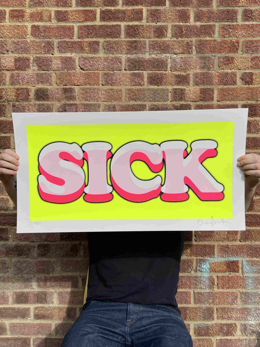 Sick Fluro Hand Pulled Screenprint