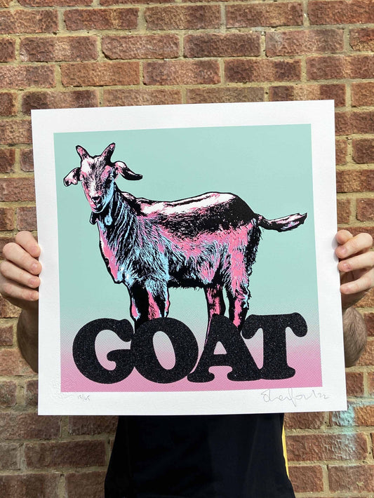 GOAT - Limited Edition Black Glitter Screenprint
