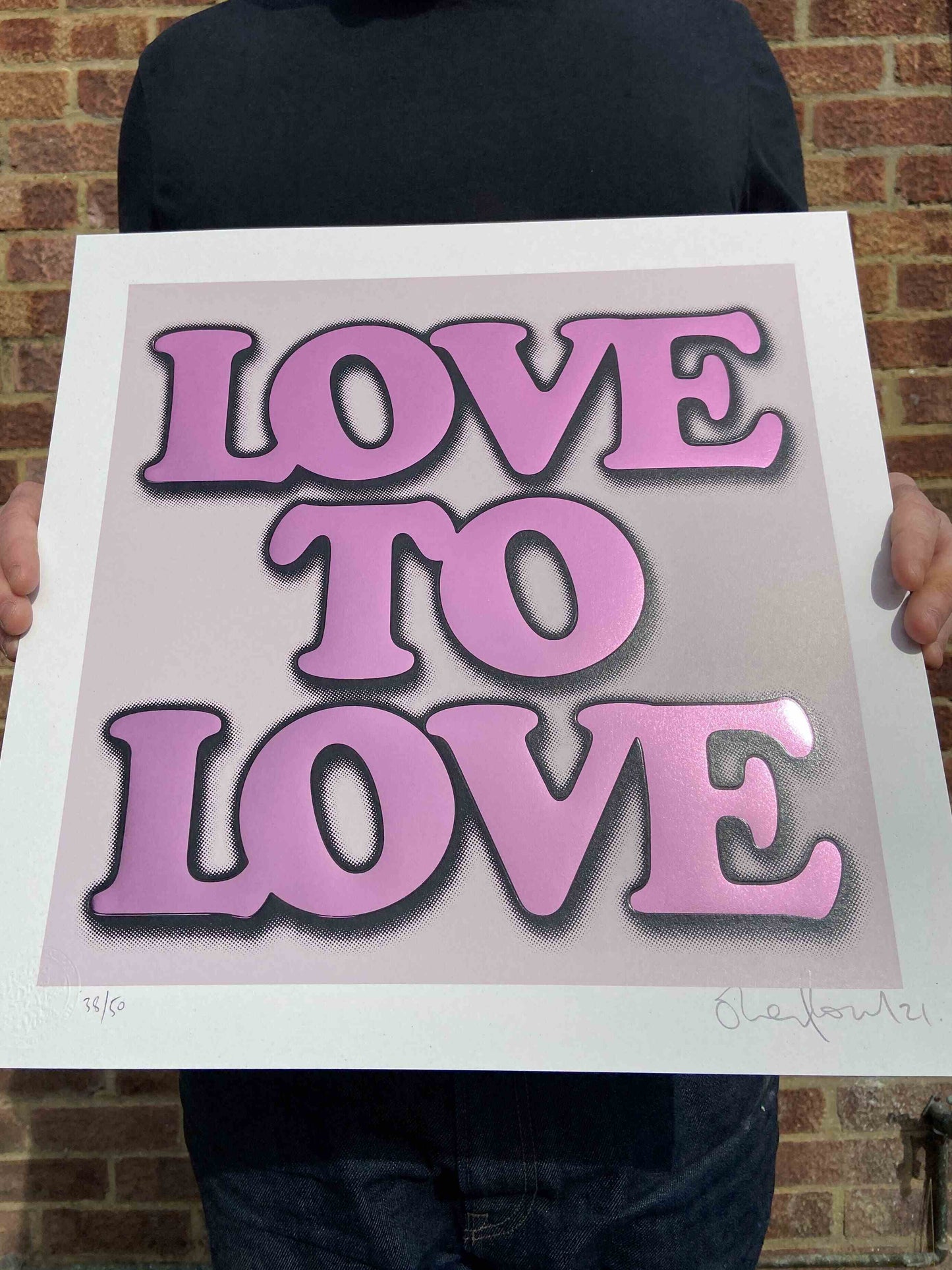 Love To Love...Lilac Hand Pulled Screenprint