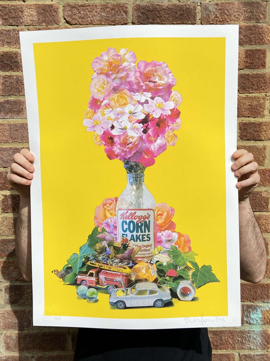 Cornflake Handpulled CMYK Still Life Screenprint