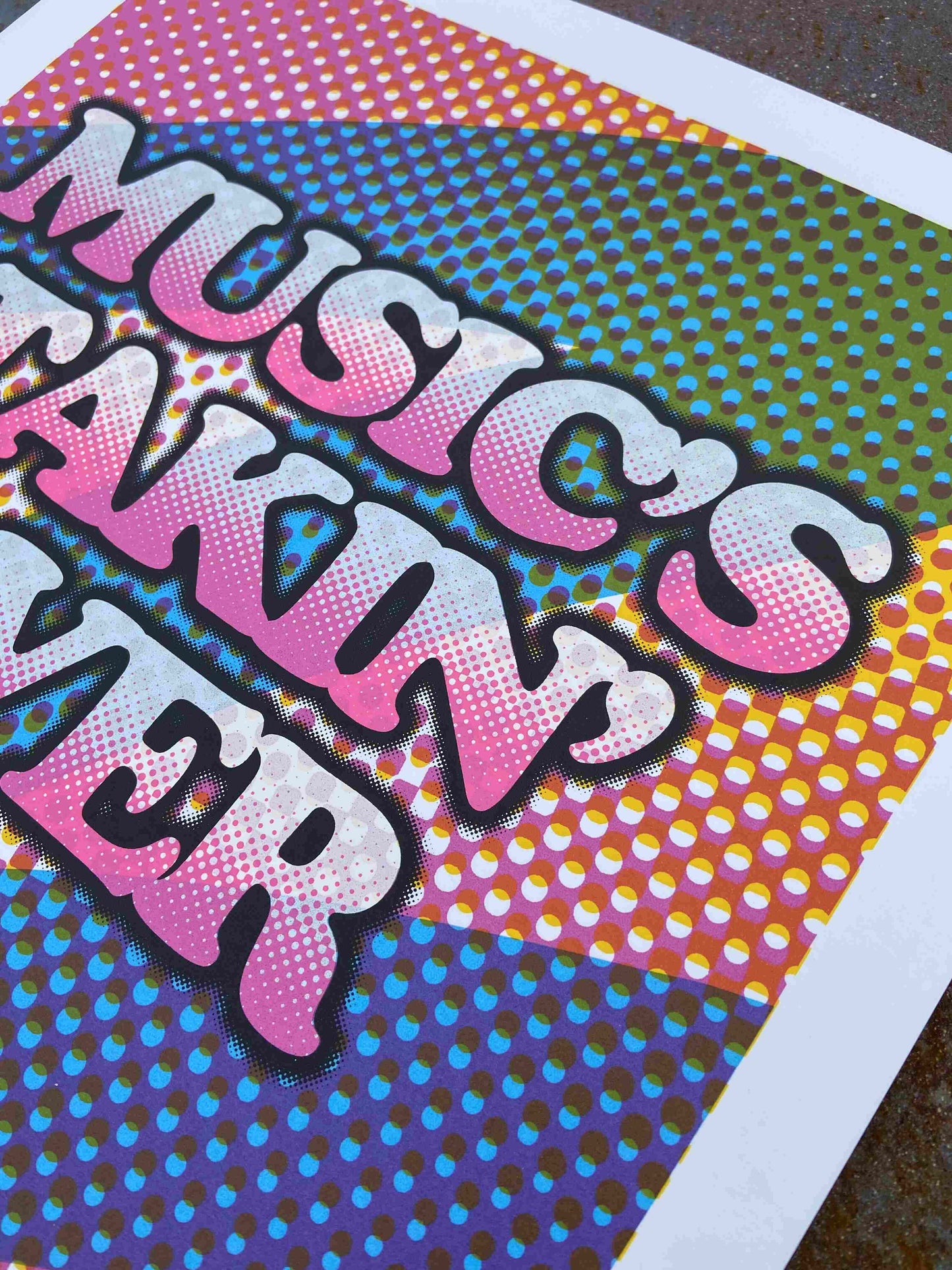 Musics Takin' Over Hand pulled Screenprint