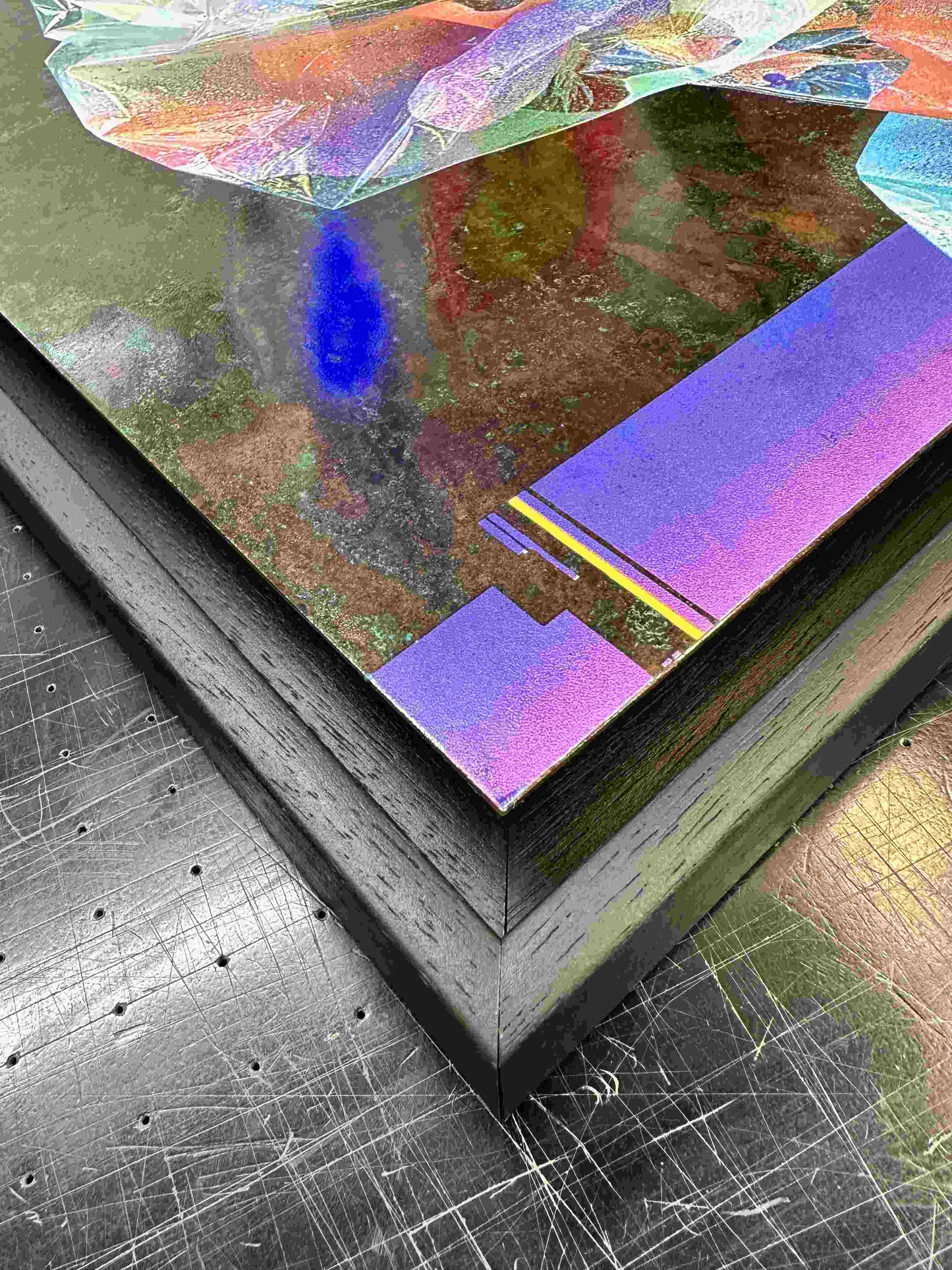 HEX3 Oxidised Copper Screenprint