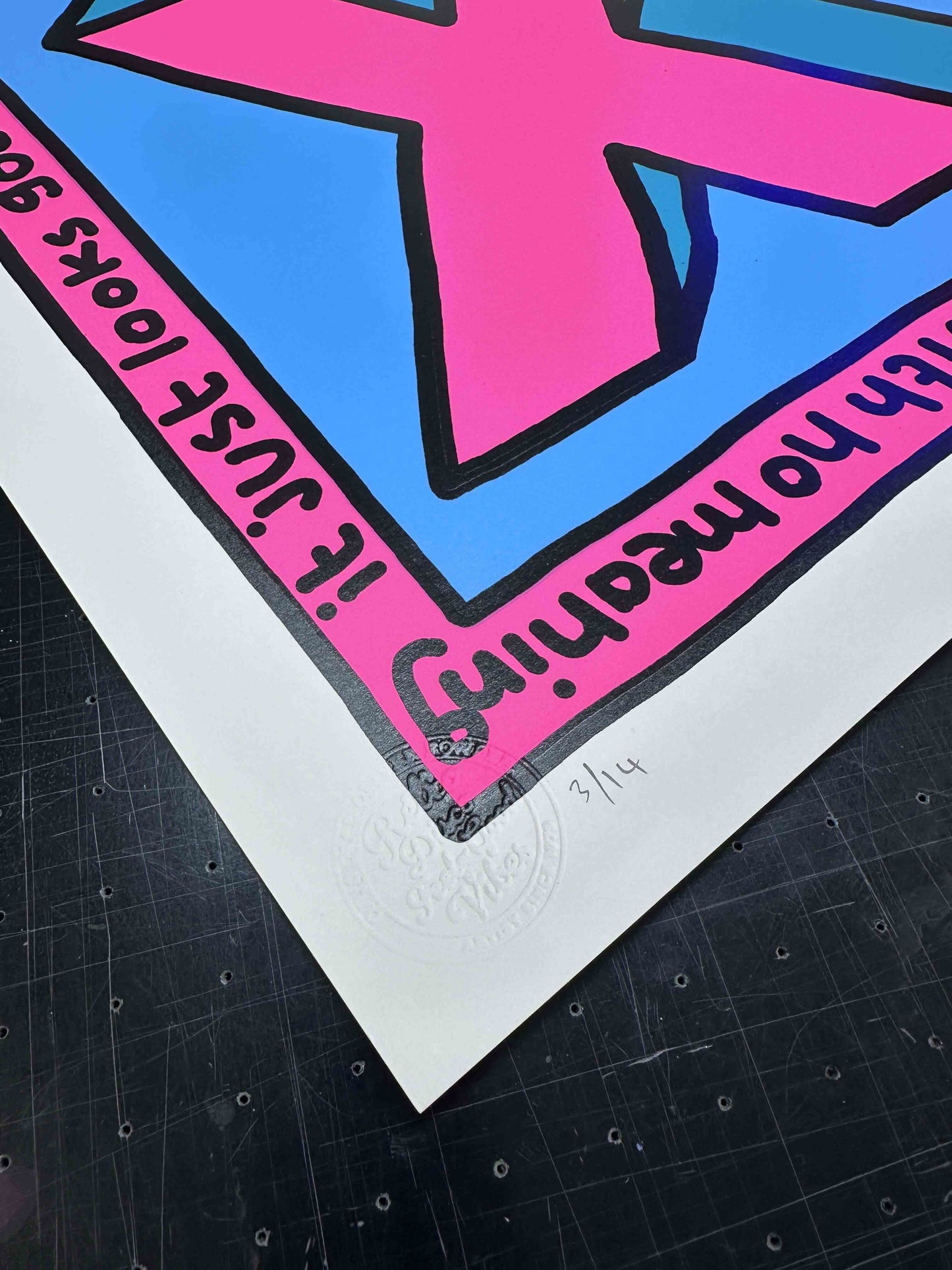 Big Fat X Hand Pulled Screenprint