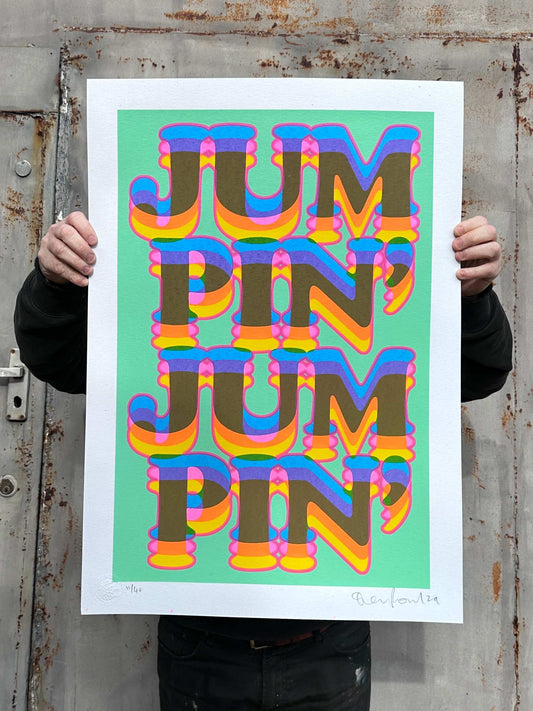 Jumpin' Hand Pulled Screenprint