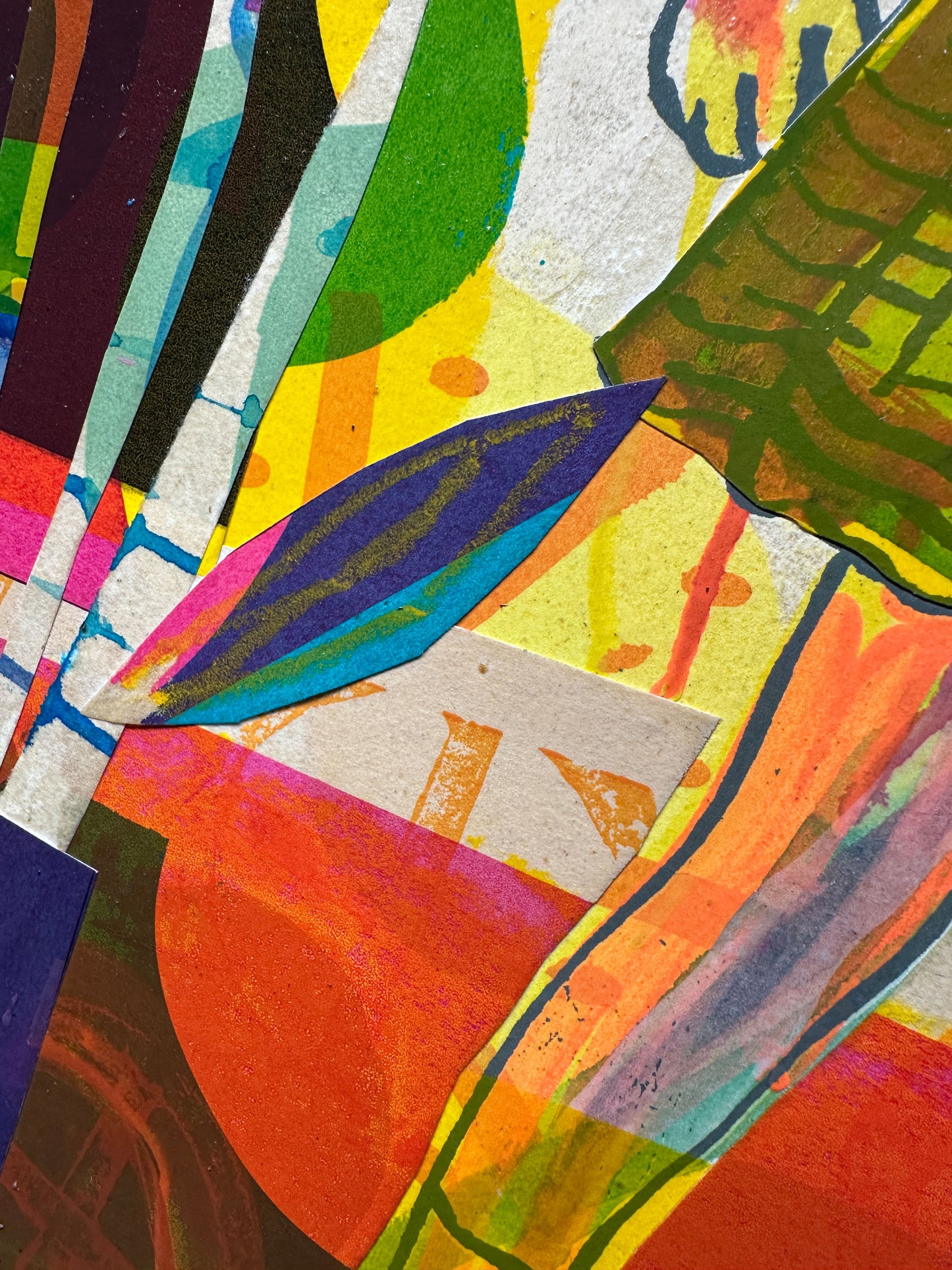 To The Shops Hand Painted Collage (Different Variants)