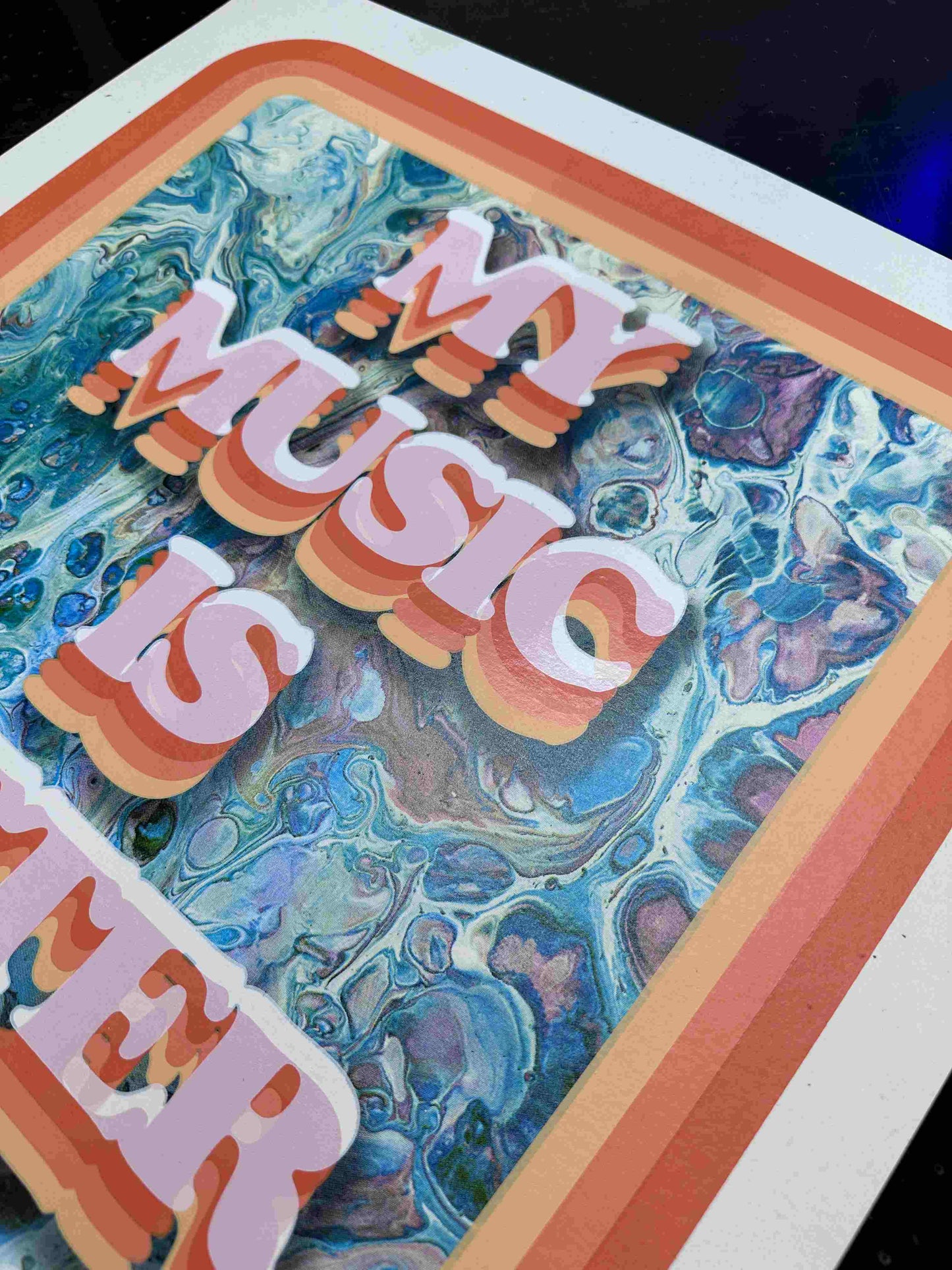 "My Music Is Better Than Yours" Hand Pulled Screen Print