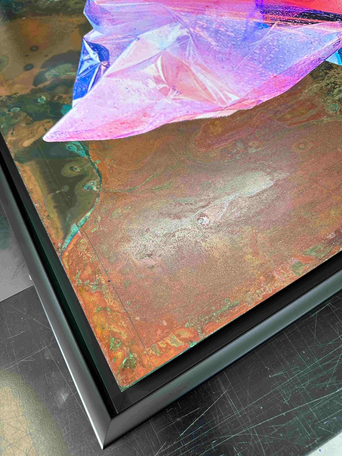 HEXA1 Original Framed Oxidised Copper Artwork