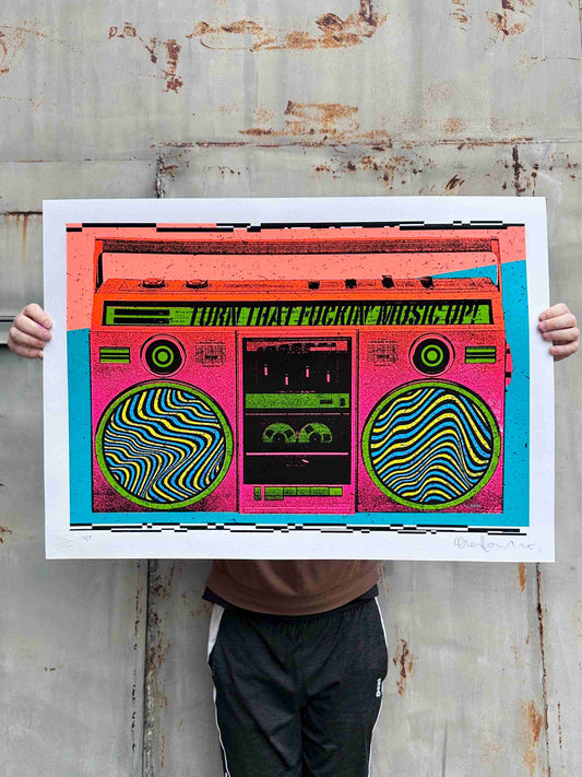 Boombox 2025 XL Hand pulled Screenprint