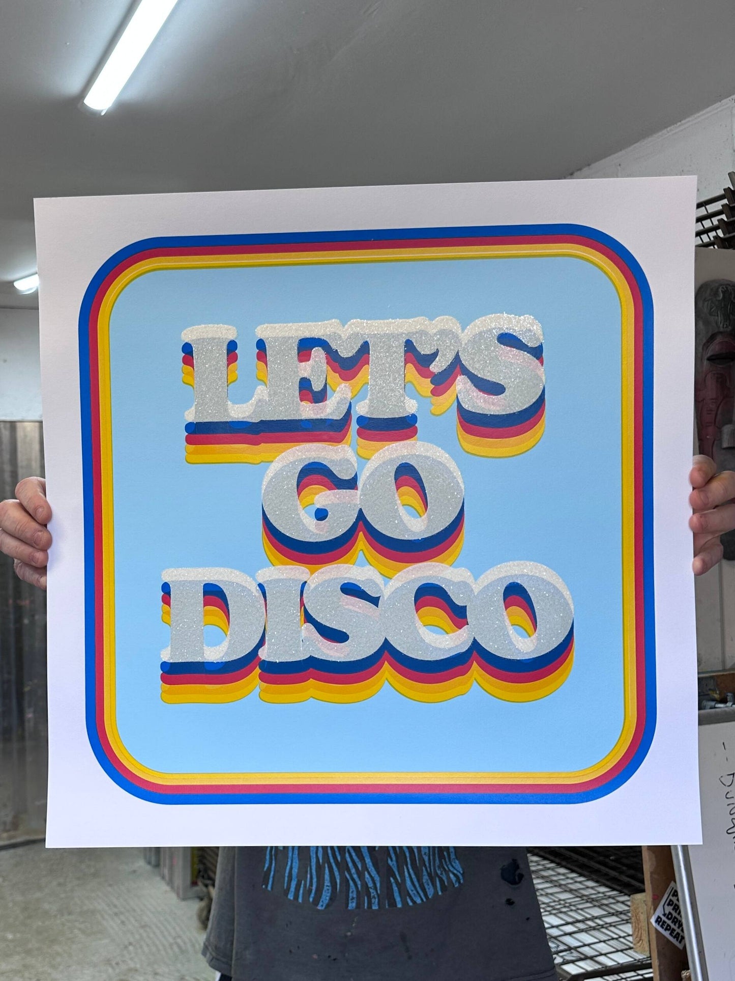 Let's Go Disco (misprints) Hand Pulled Screenprint