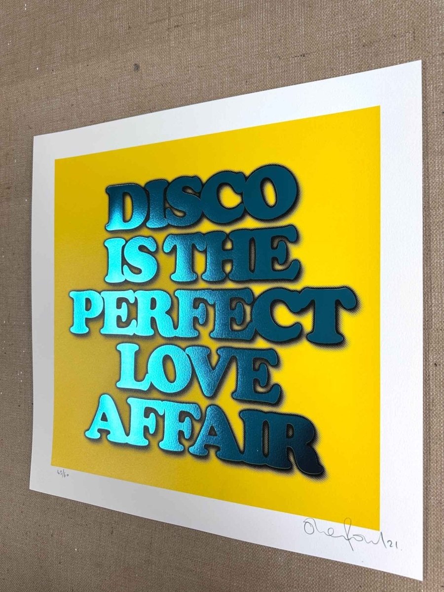 Disco Is...Yellow Hand pulled Screenprint - shop_name
