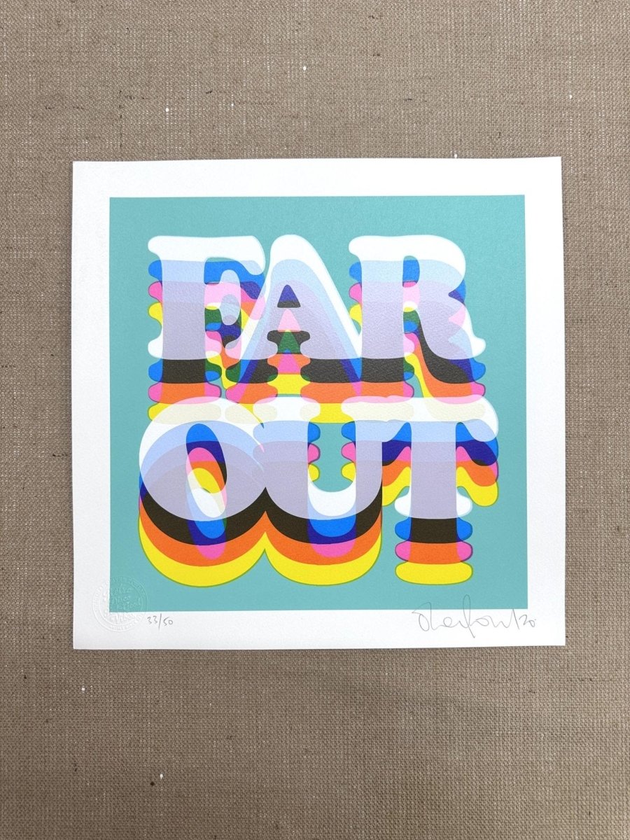 Far Out - Limited Edition Typography Screenprint - shop_name