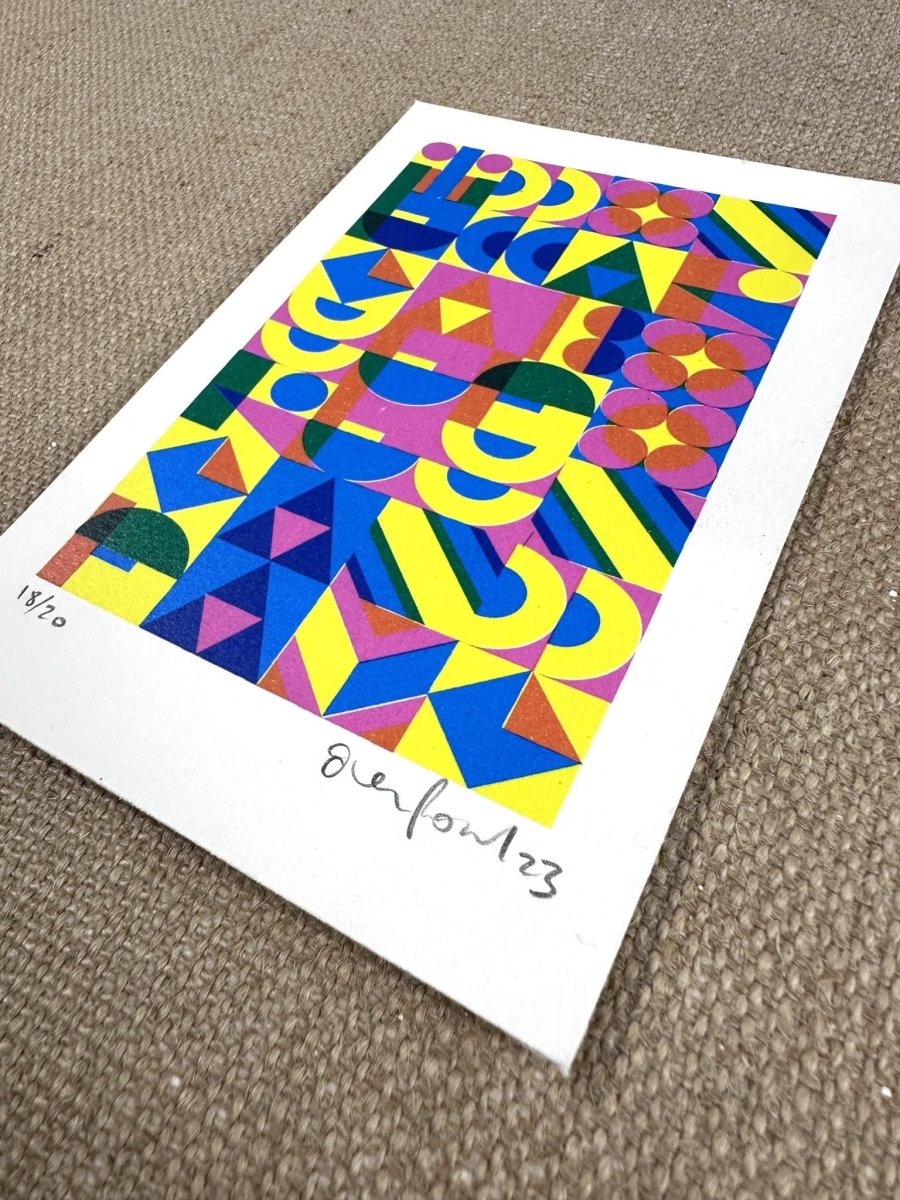 Fortune And Fame Mini Hand pulled Screenprint - shop_name