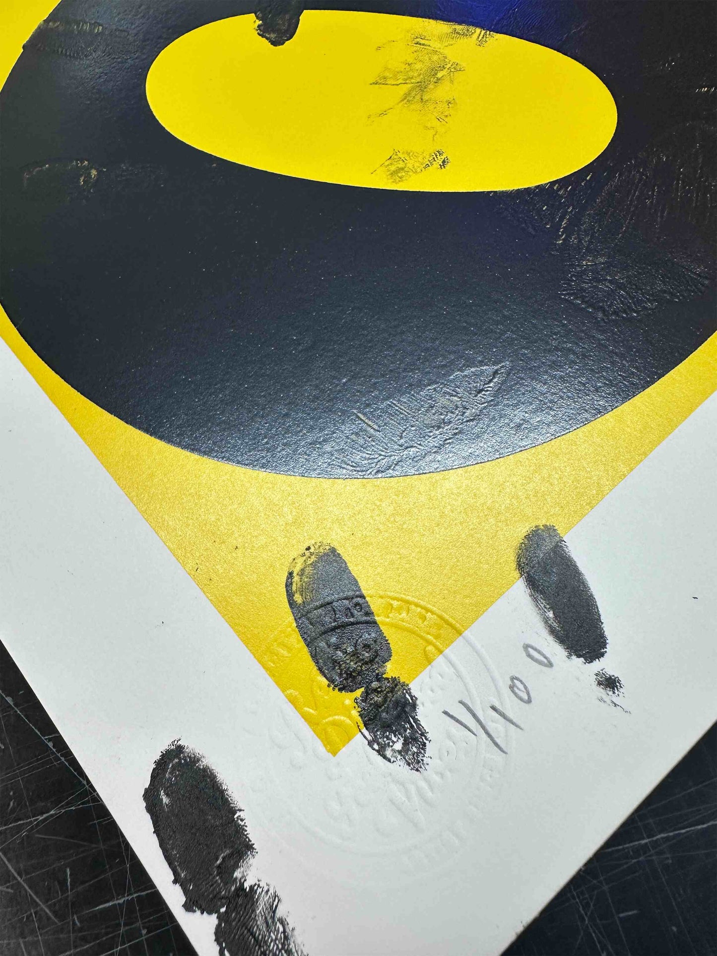 Opps Yellow Hand Pulled Screen Print