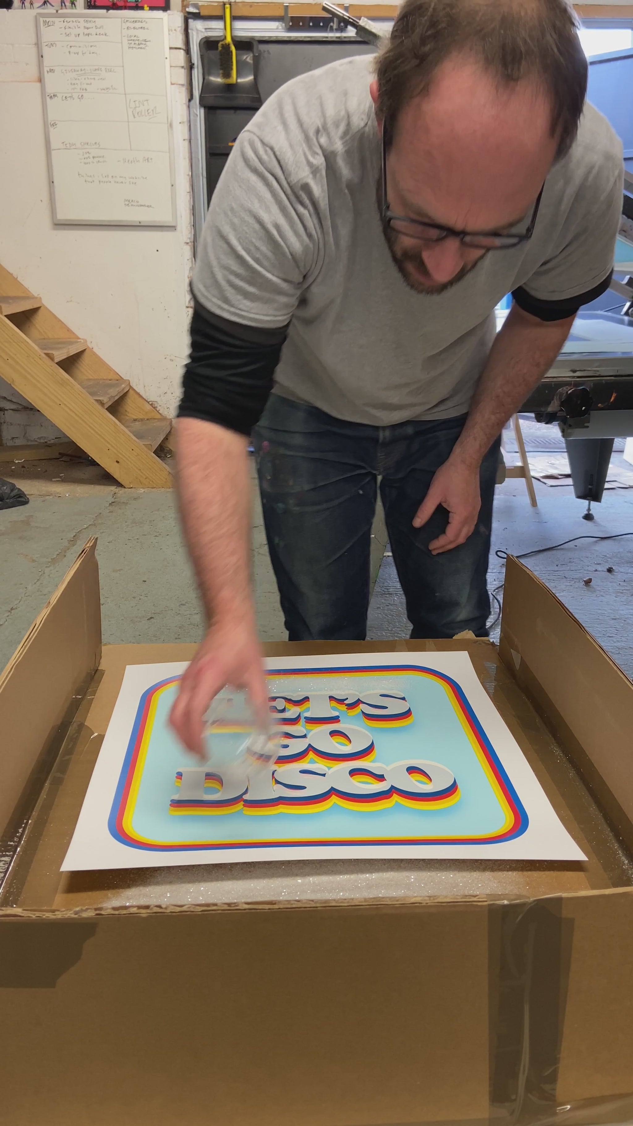 video of creating the diamond dust layer for let's go disco 