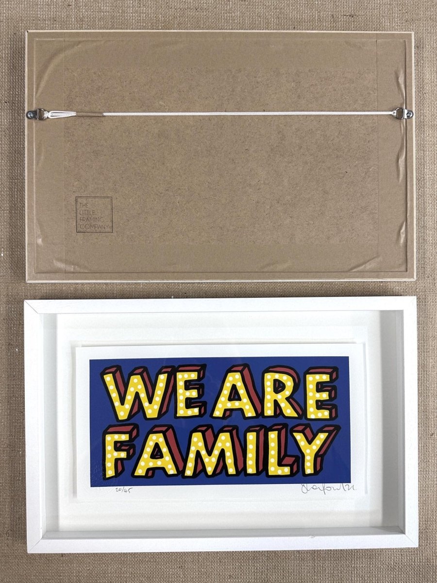 WE ARE FAMILY BLUE (FRAMED) OLI FOWLER ART tag1 framed art