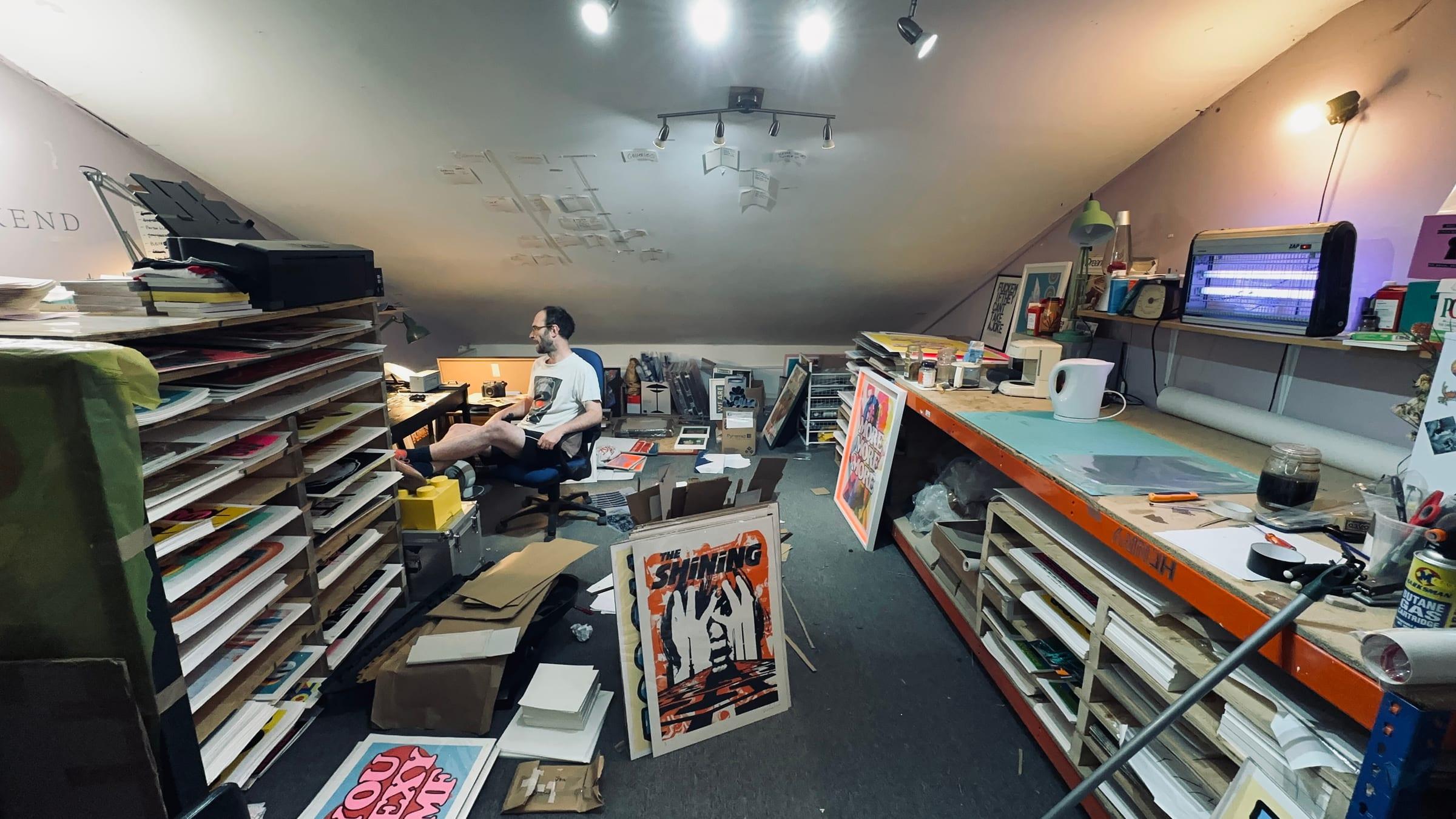 Oli Fowler in the studio