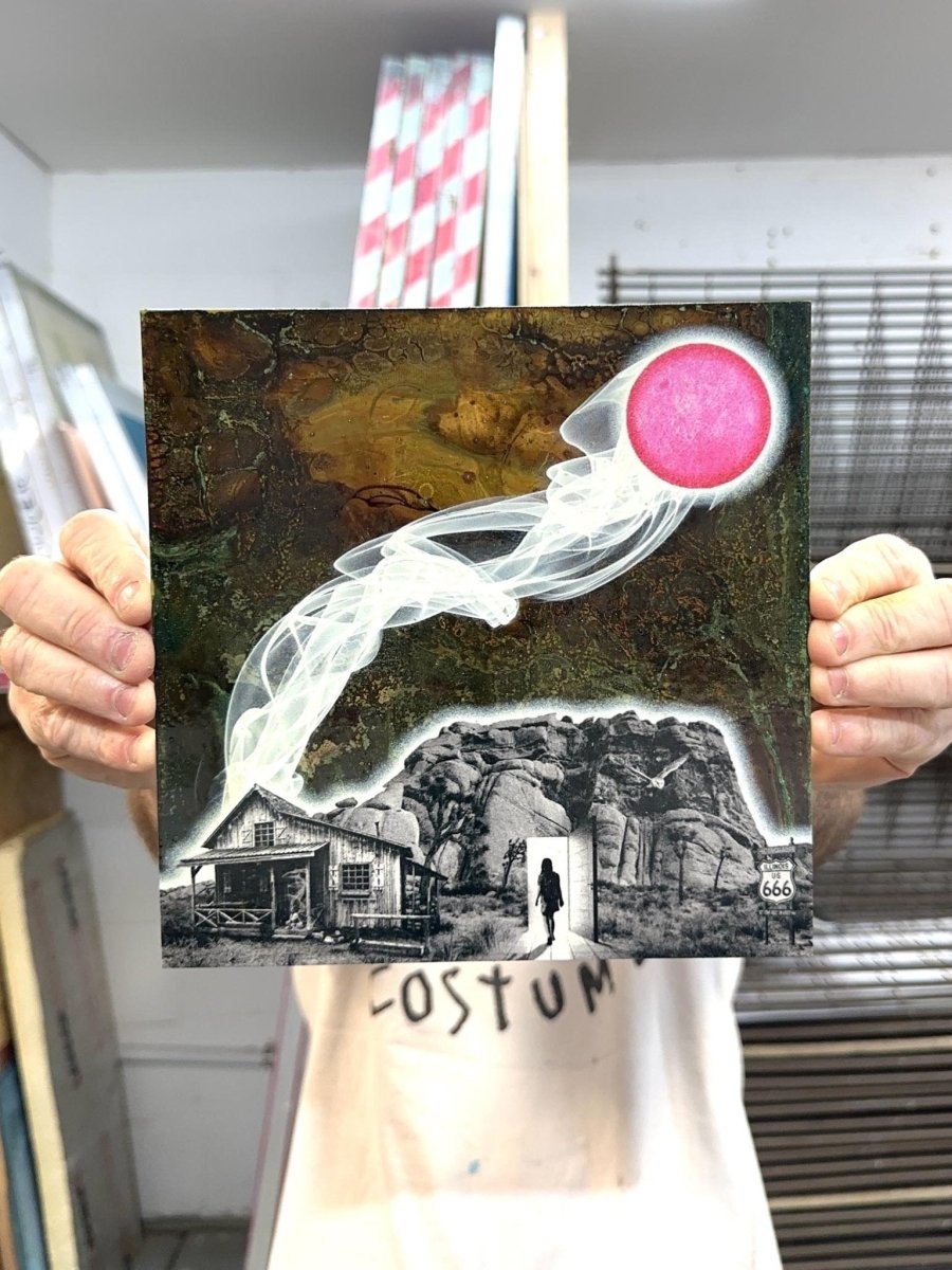 666 Square / Oxidised Original Artwork OLI FOWLER ART tag1  One - Off