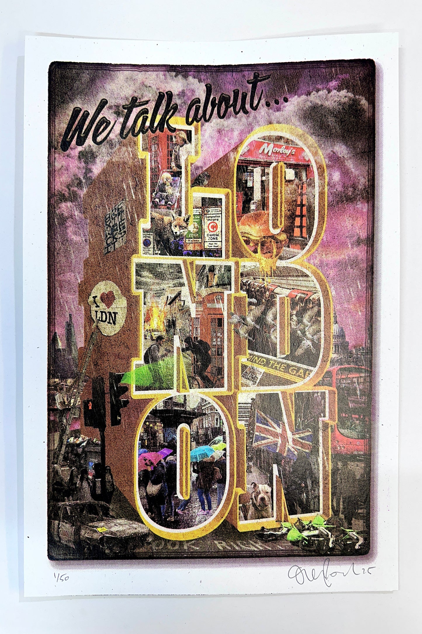 We Talk About...London A3 Hand Pulled Screen-print