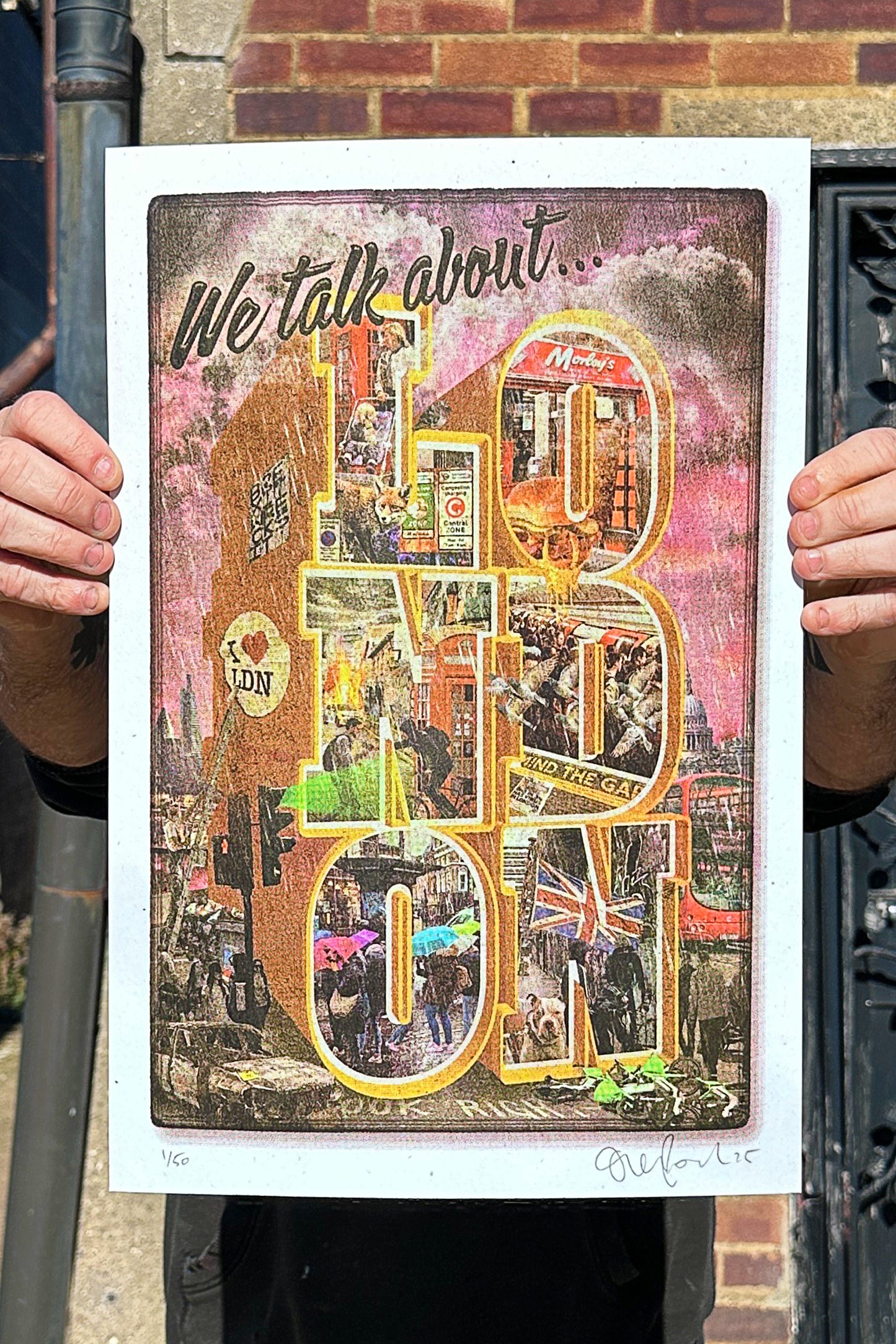 We Talk About...London A3 Hand Pulled Screen-print