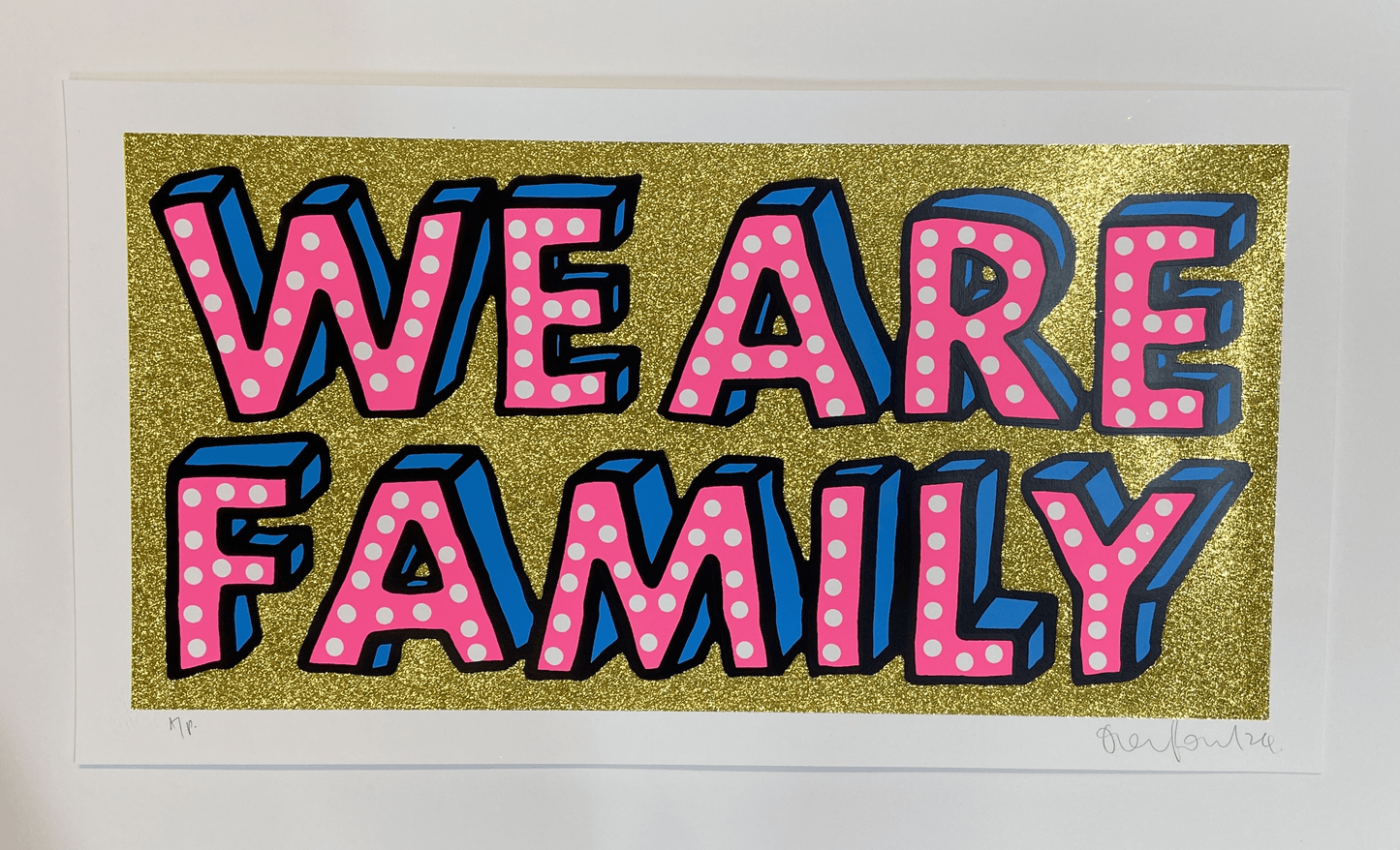 We Are Family Yellow Gold Glitter Edition