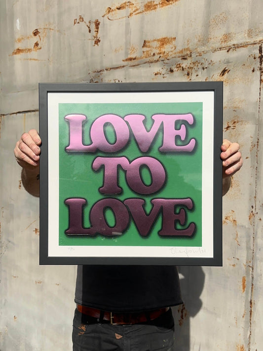 LOVE GREEN (FRAMED)