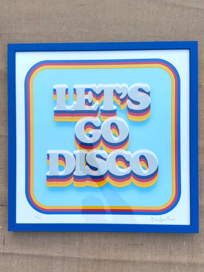 LET'S GO DISCO DIAMOND DUST (FRAMED)