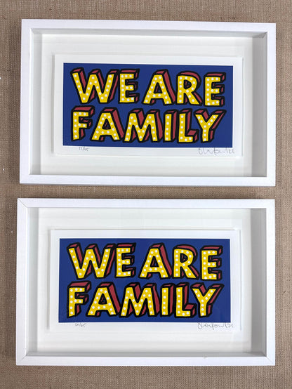 WE ARE FAMILY BLUE (FRAMED)