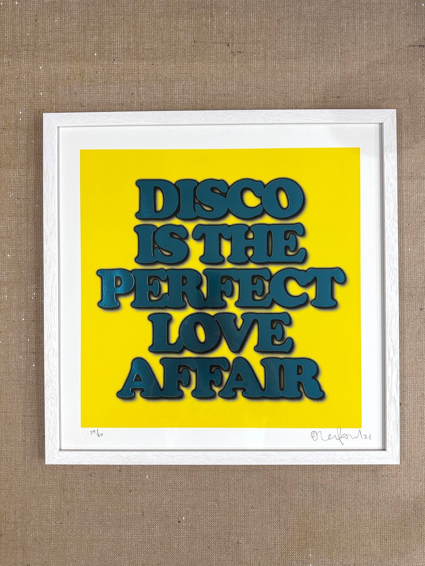 DISCO IS...YELLOW (FRAMED)