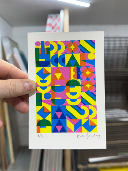 Fortune And Fame Mini Hand pulled Screenprint