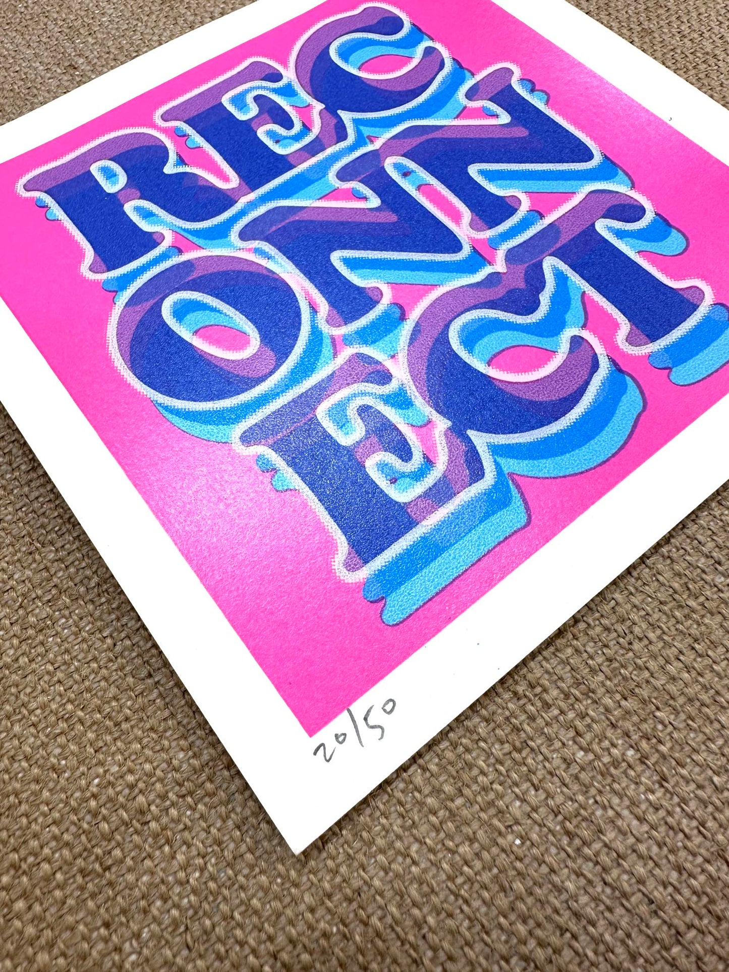 Reconnect Mini Hand Pulled Screenprint